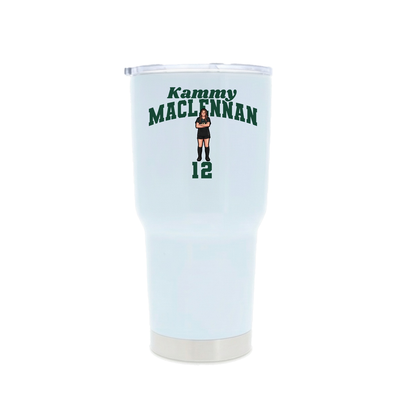 30oz Stainless Steel Tumbler — Signature Arch in White