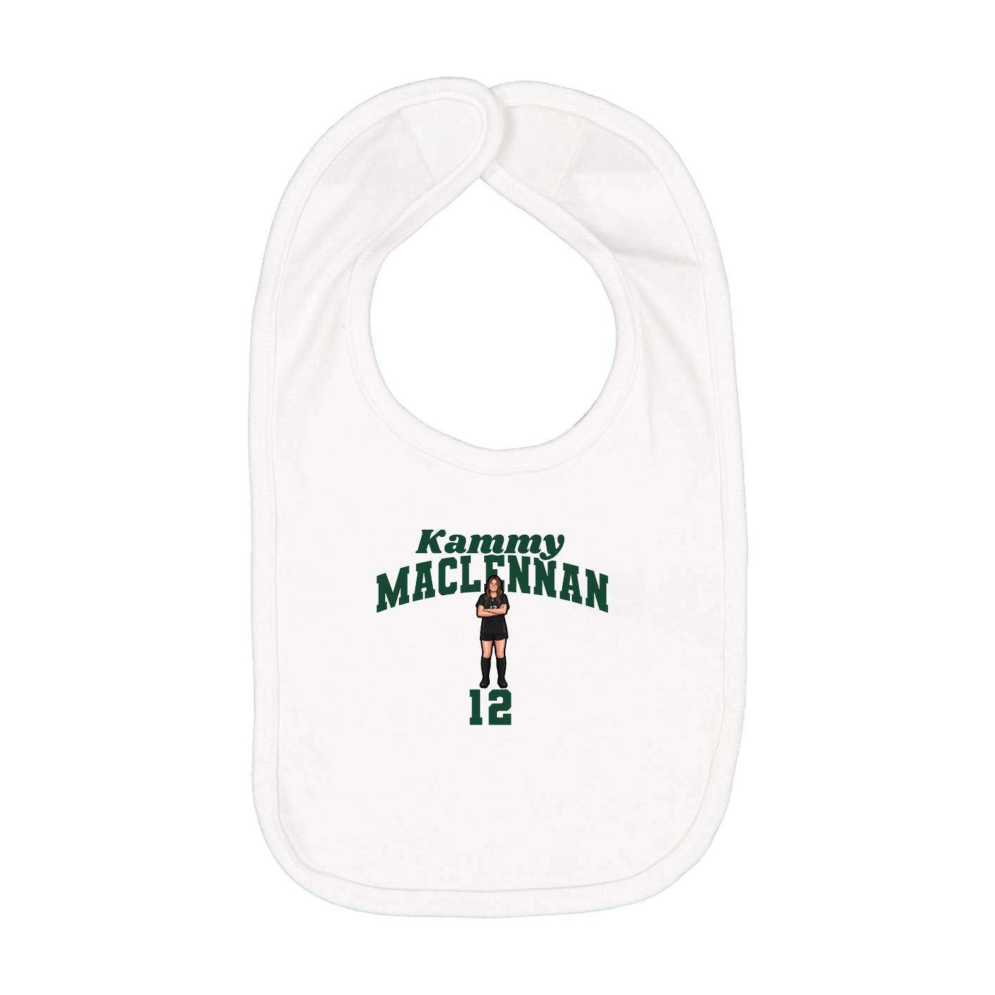 Infant Bib — Signature Arch in White