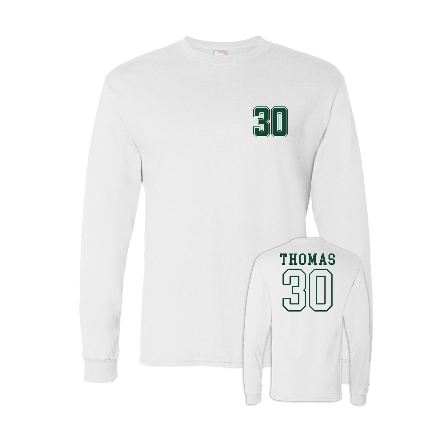 Long Sleeve Tee — Chest Back in White