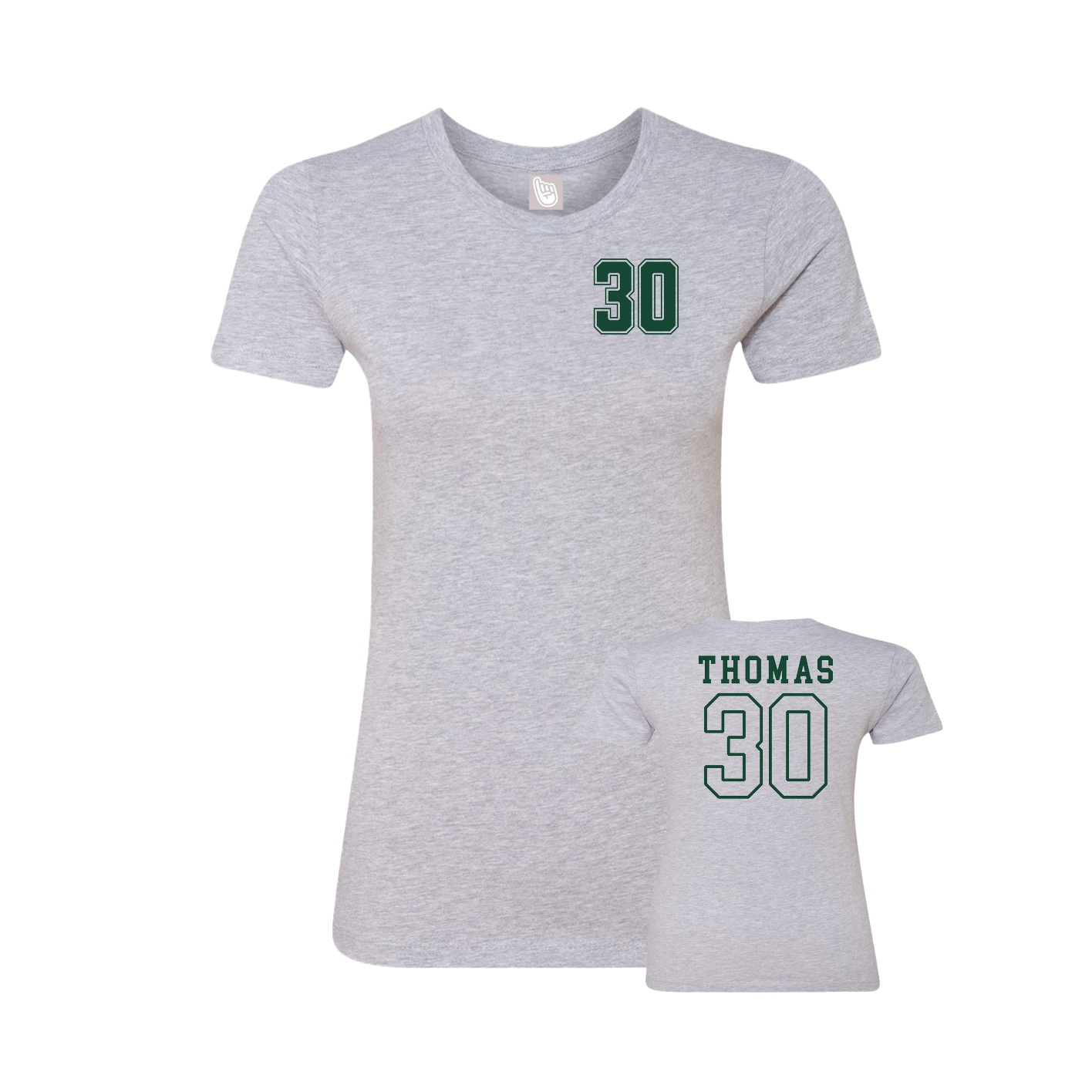 Womens Tee — Chest Back in Grey