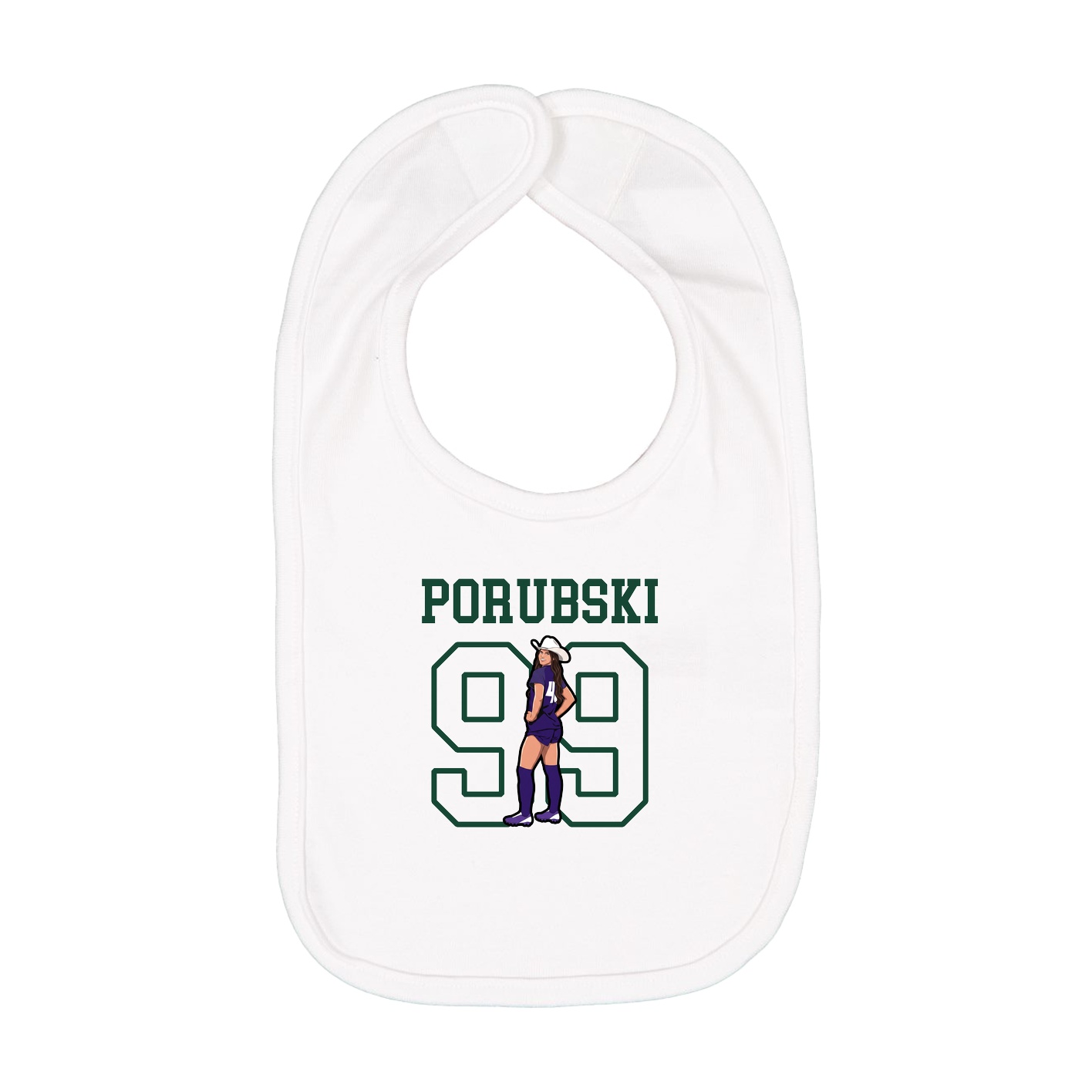 Infant Bib — Shirsey in White