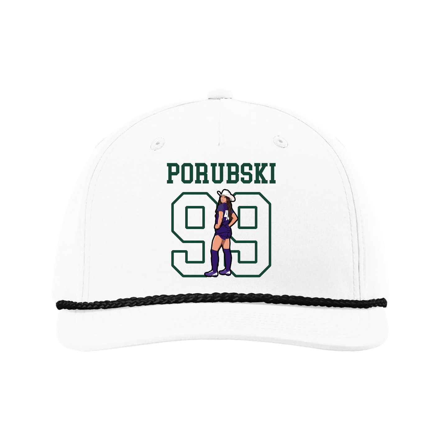 Five-Panel Classic Rope Cap — Shirsey in White