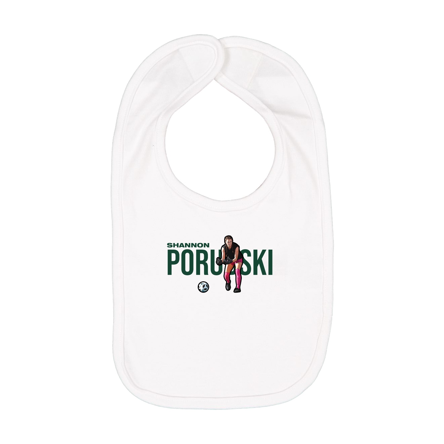 Infant Bib — Player Name in White