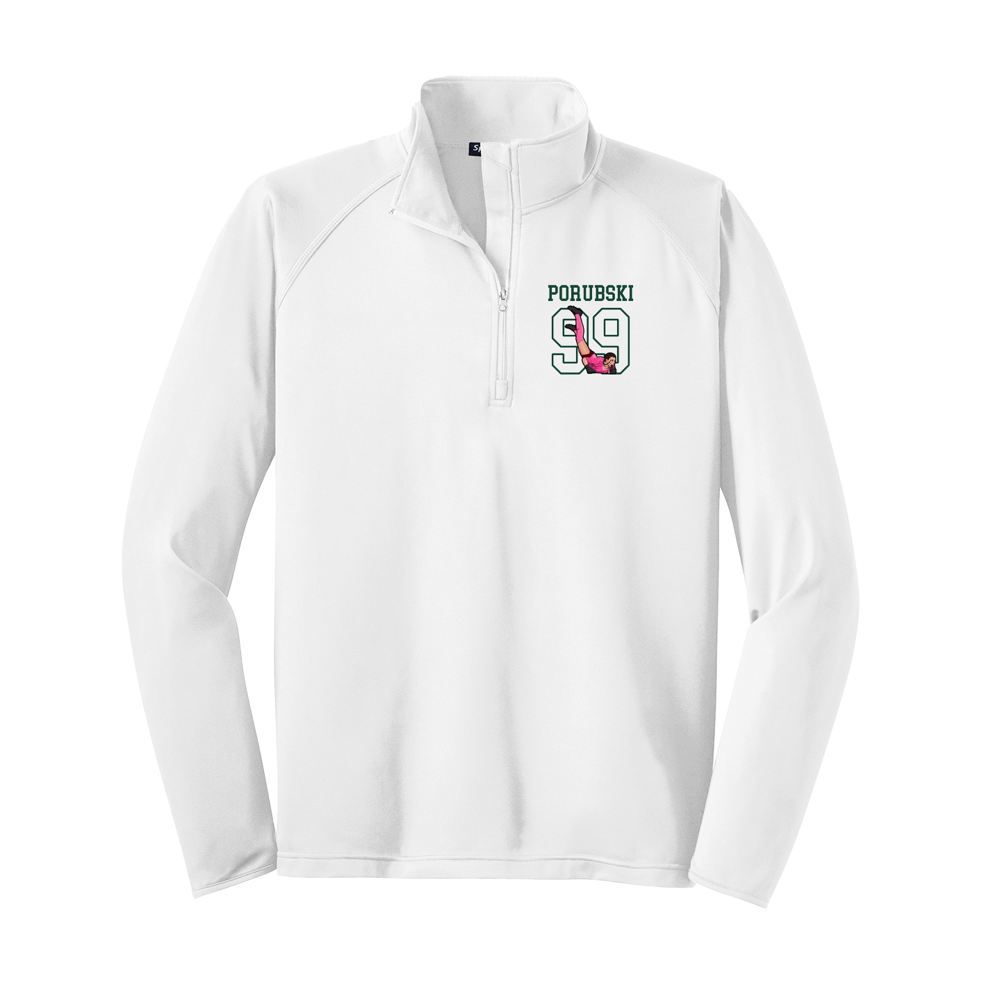 Q-Zip Pullover — Shirsey in White
