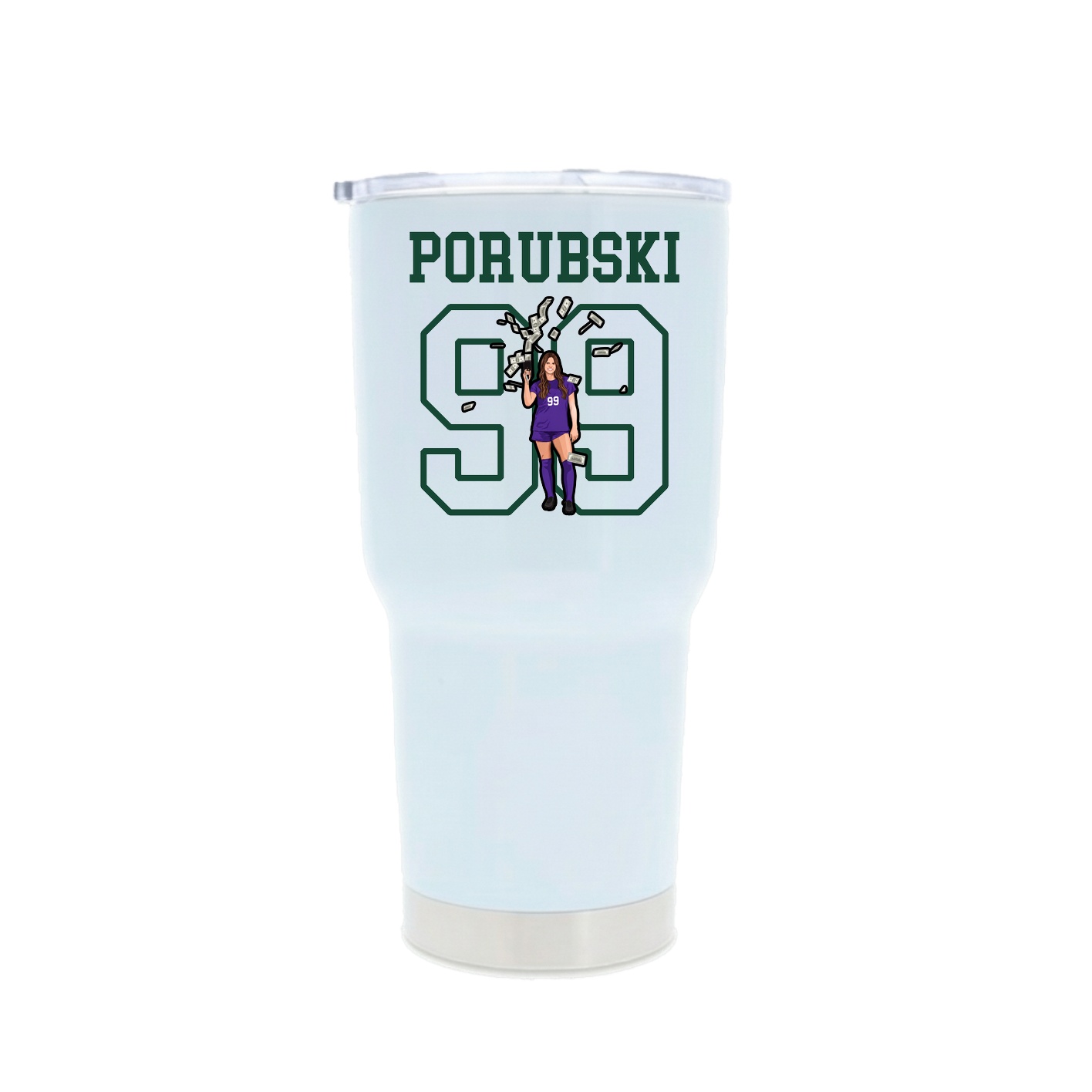 30oz Stainless Steel Tumbler — Shirsey in White