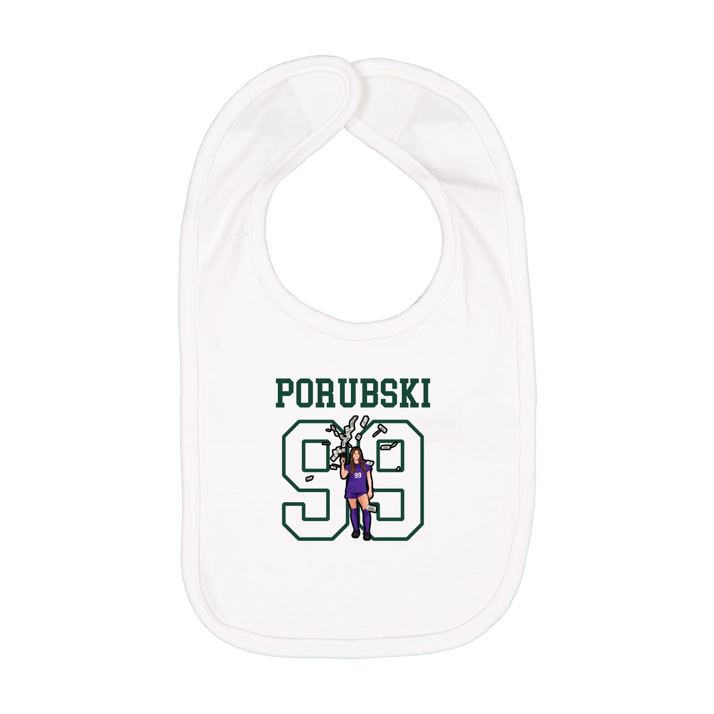 Infant Bib — Shirsey in White