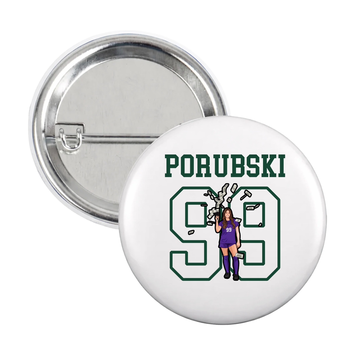 Game Day Button — Shirsey in White
