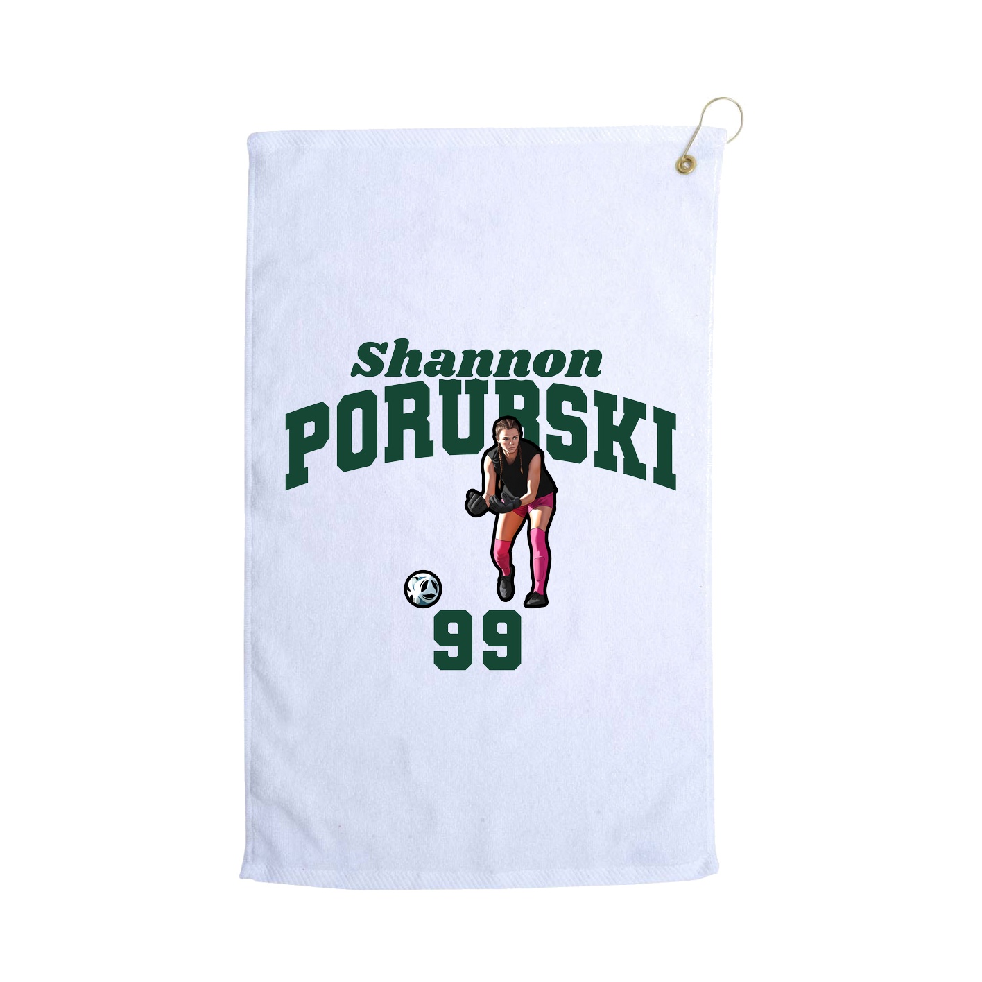 Golf Towel — Signature Arch in White