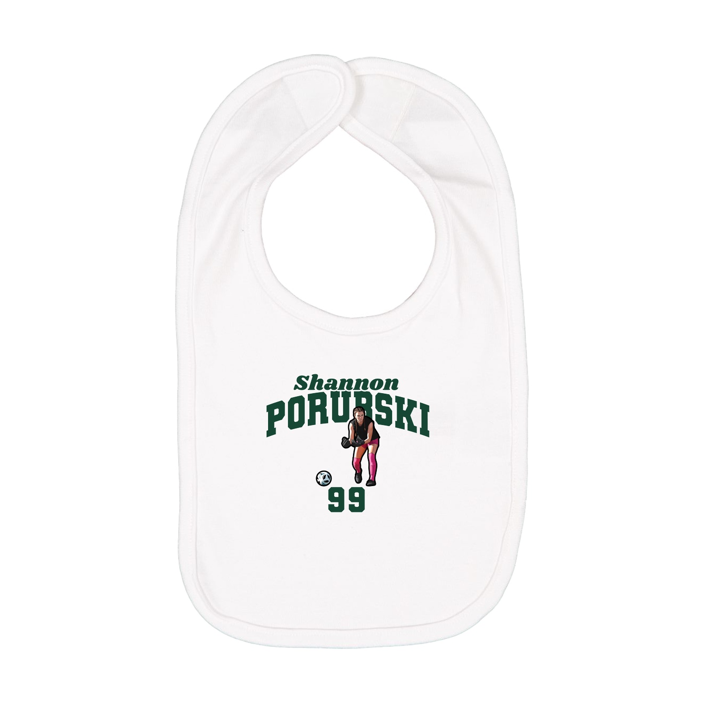 Infant Bib — Signature Arch in White