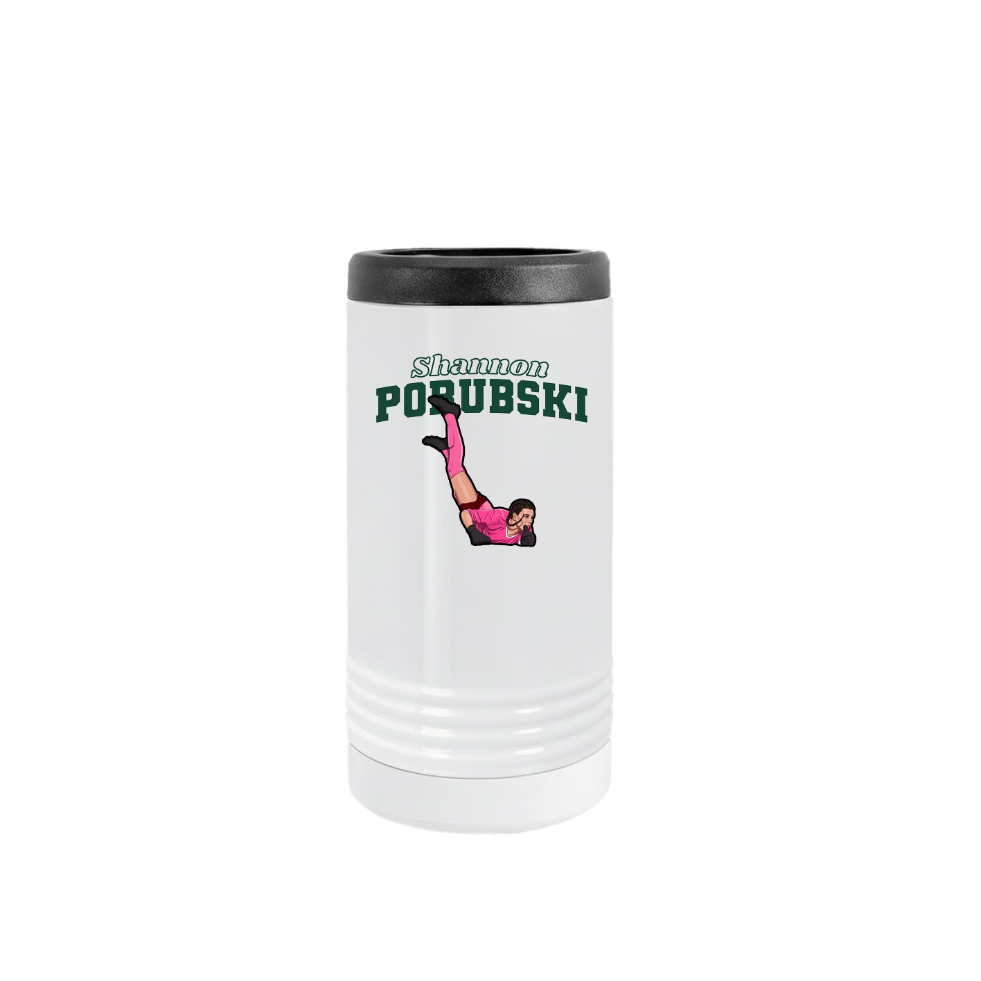 Slim Beverage Holder — Name Arch in White