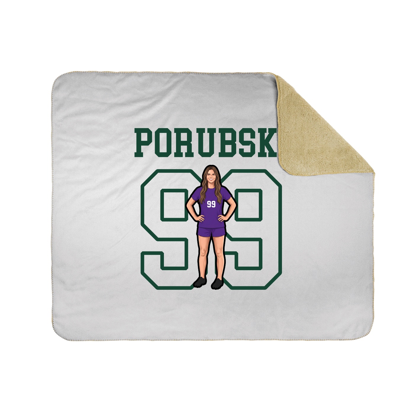 Throw Blanket — Shirsey in White