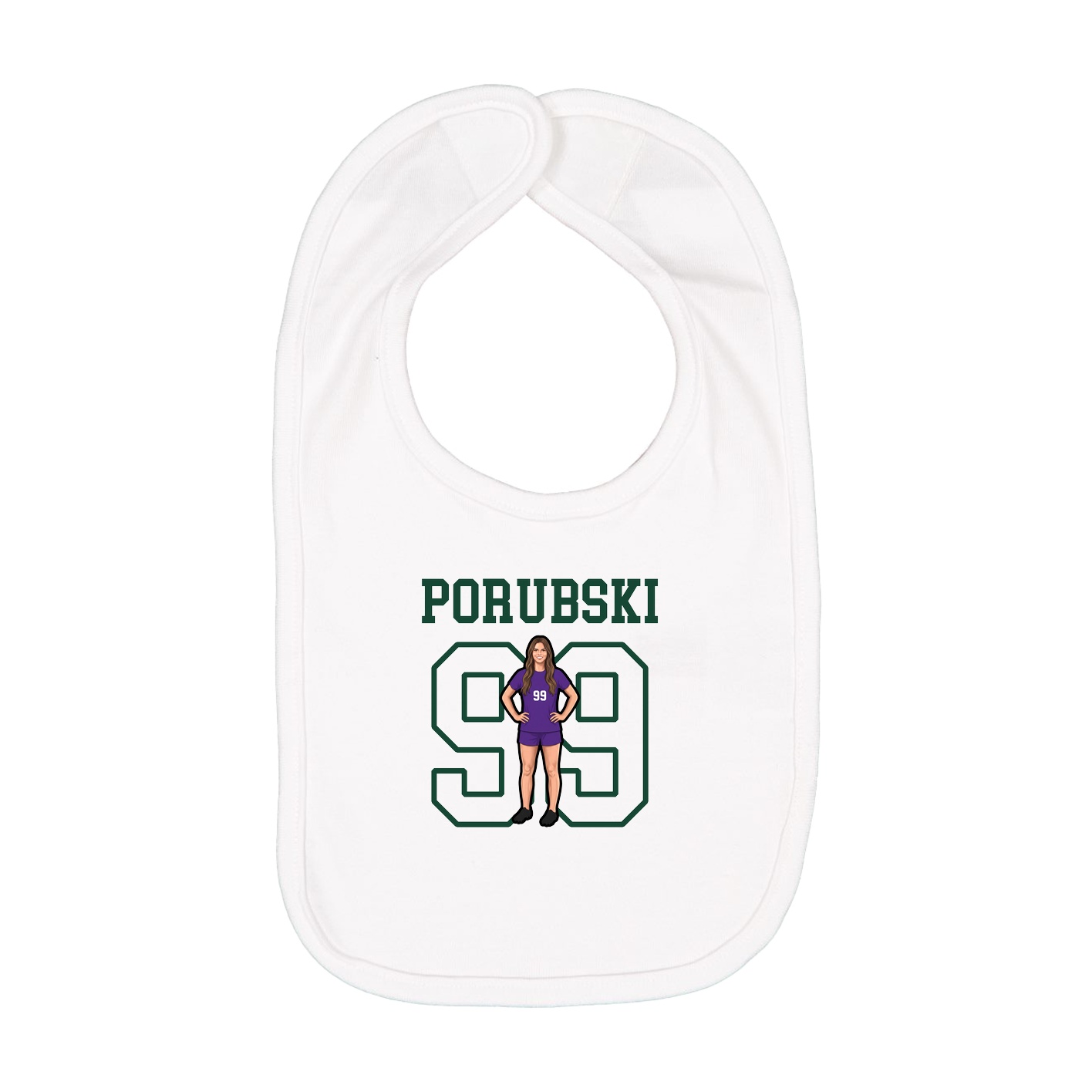 Infant Bib — Shirsey in White