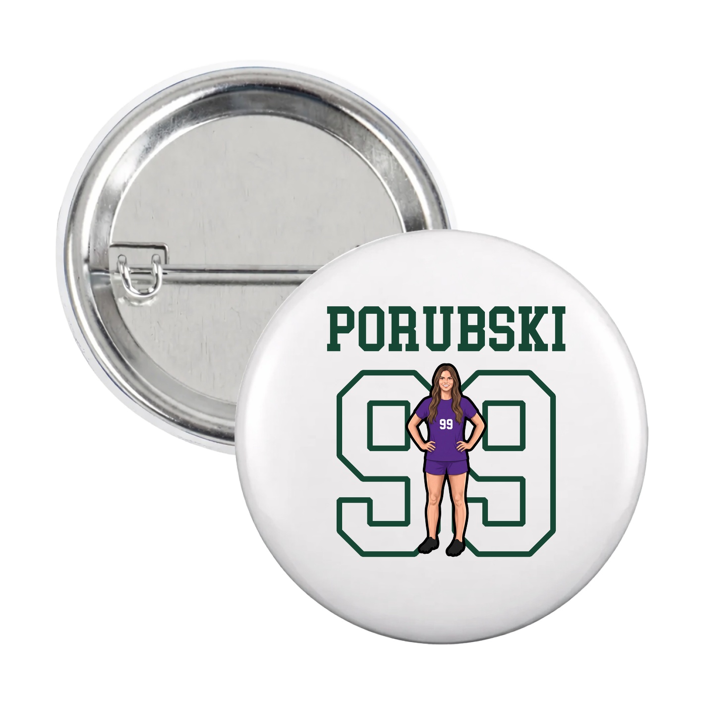 Game Day Button — Shirsey in White