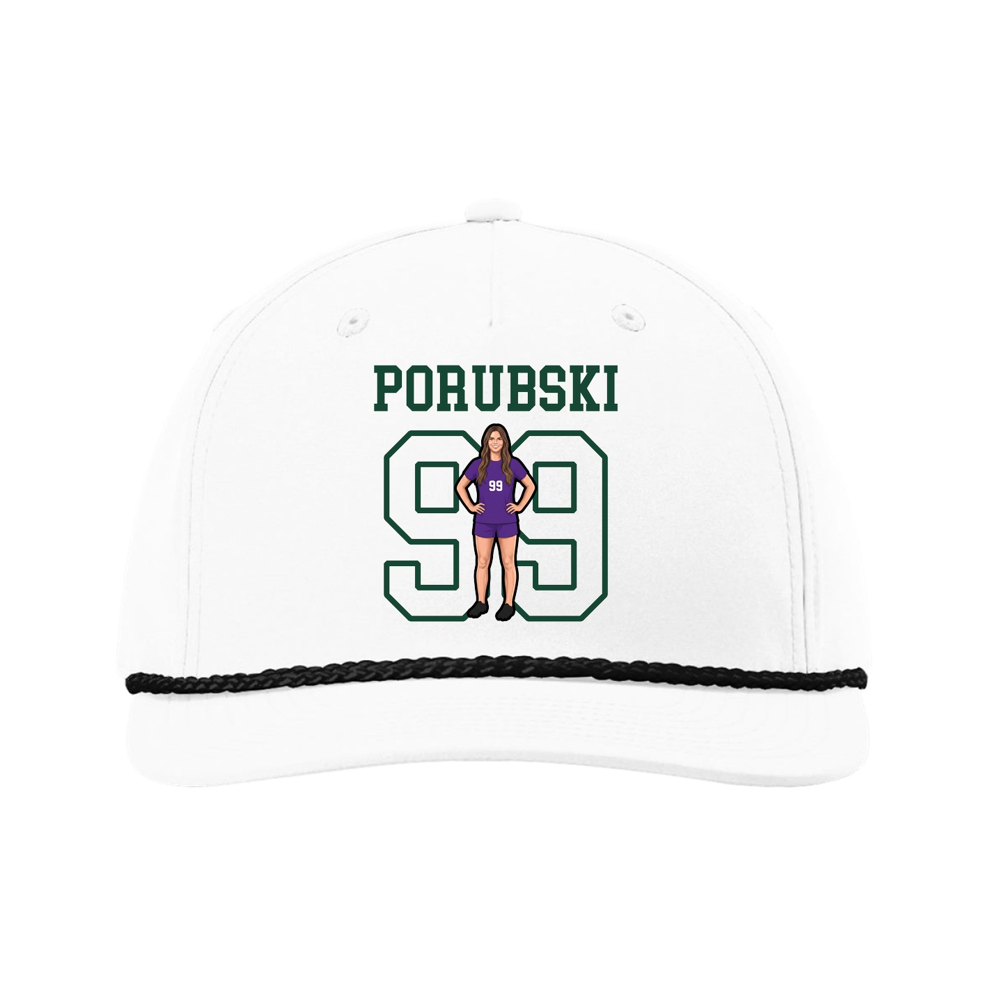 Five-Panel Classic Rope Cap — Shirsey in White