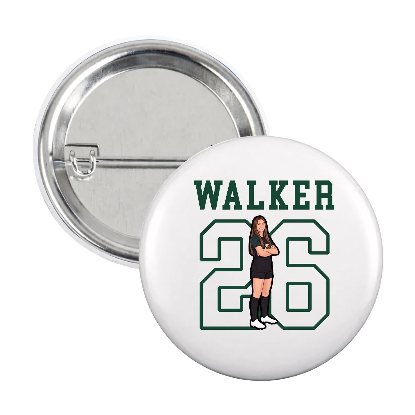 Game Day Button — Shirsey in White