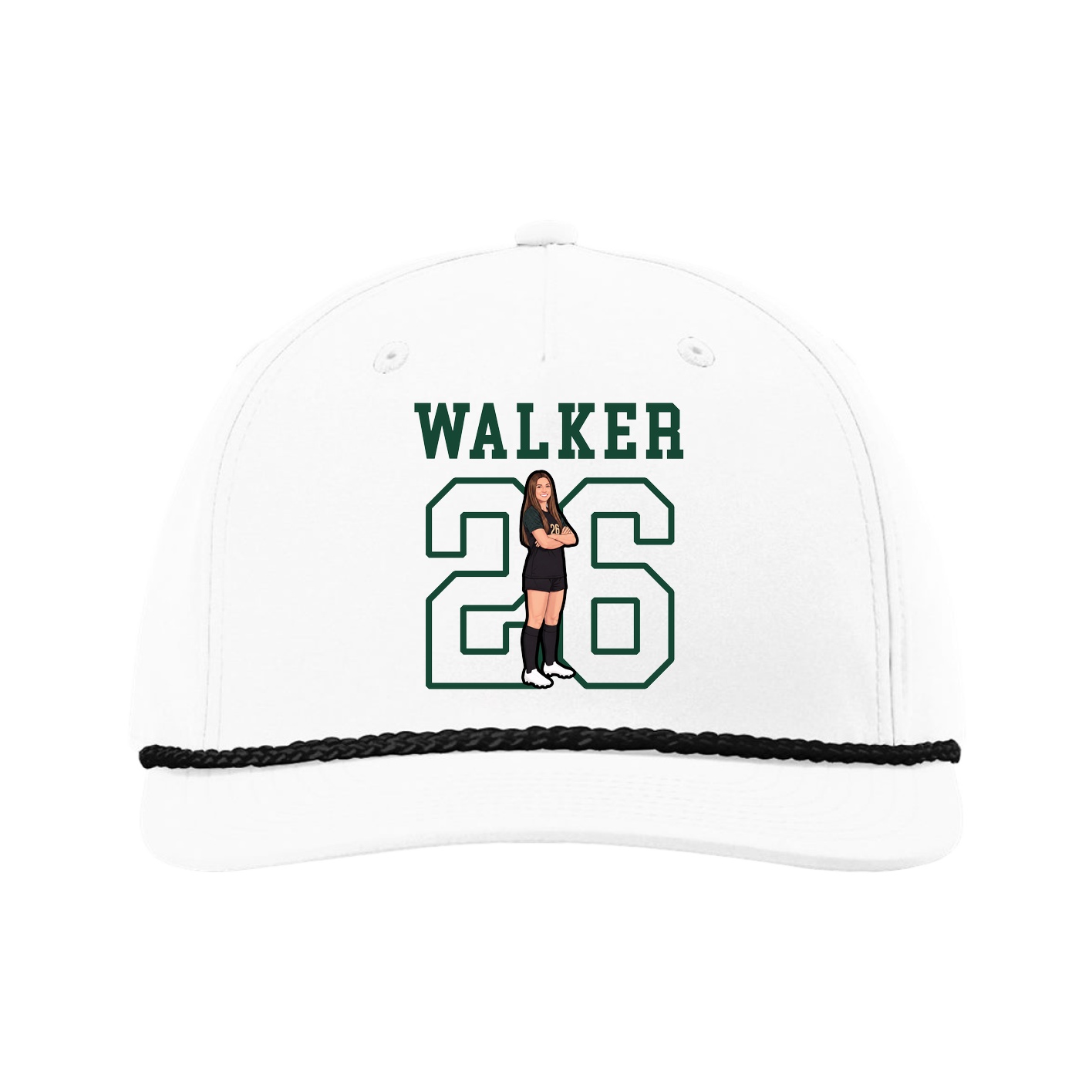 Five-Panel Classic Rope Cap — Shirsey in White
