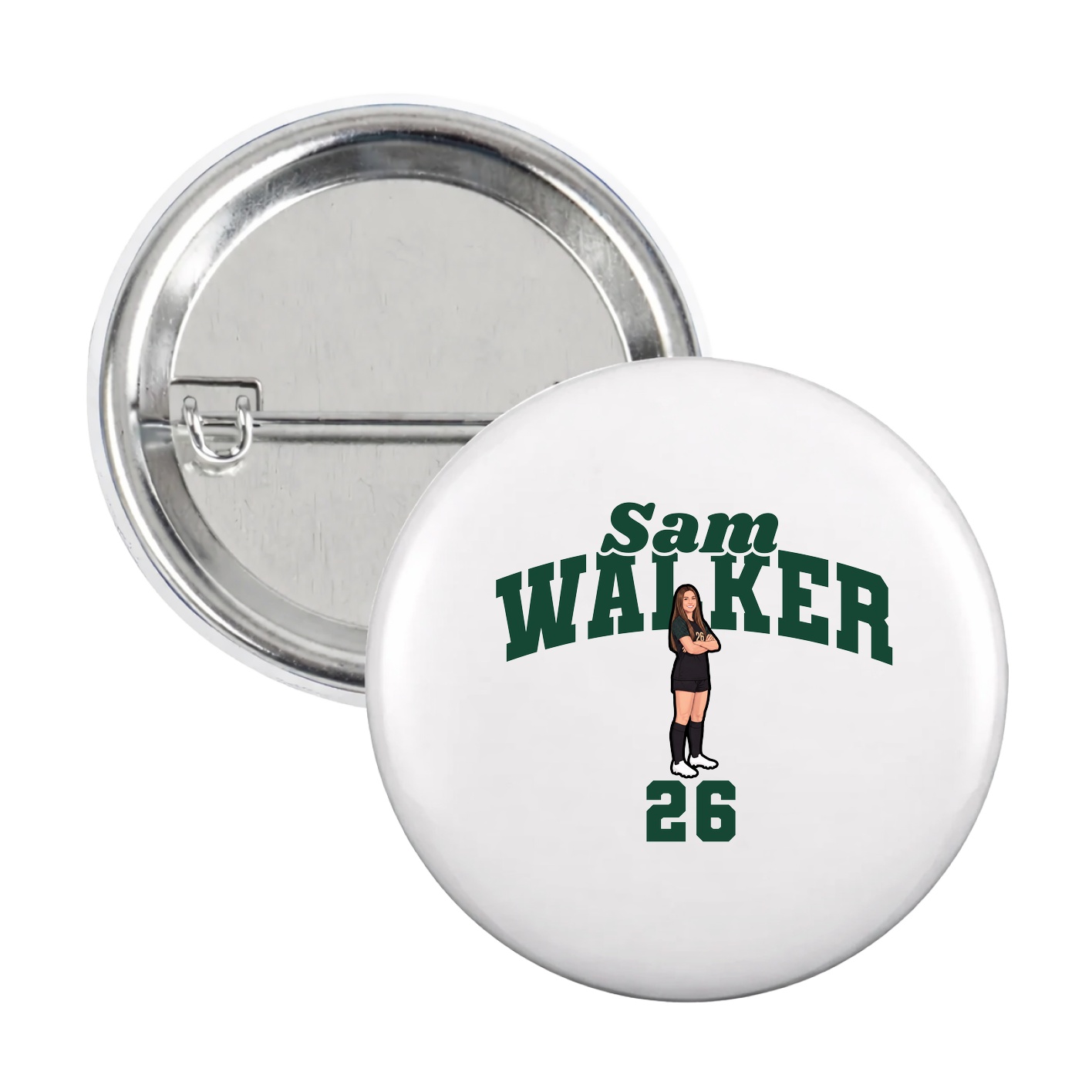 Game Day Button — Signature Arch in White