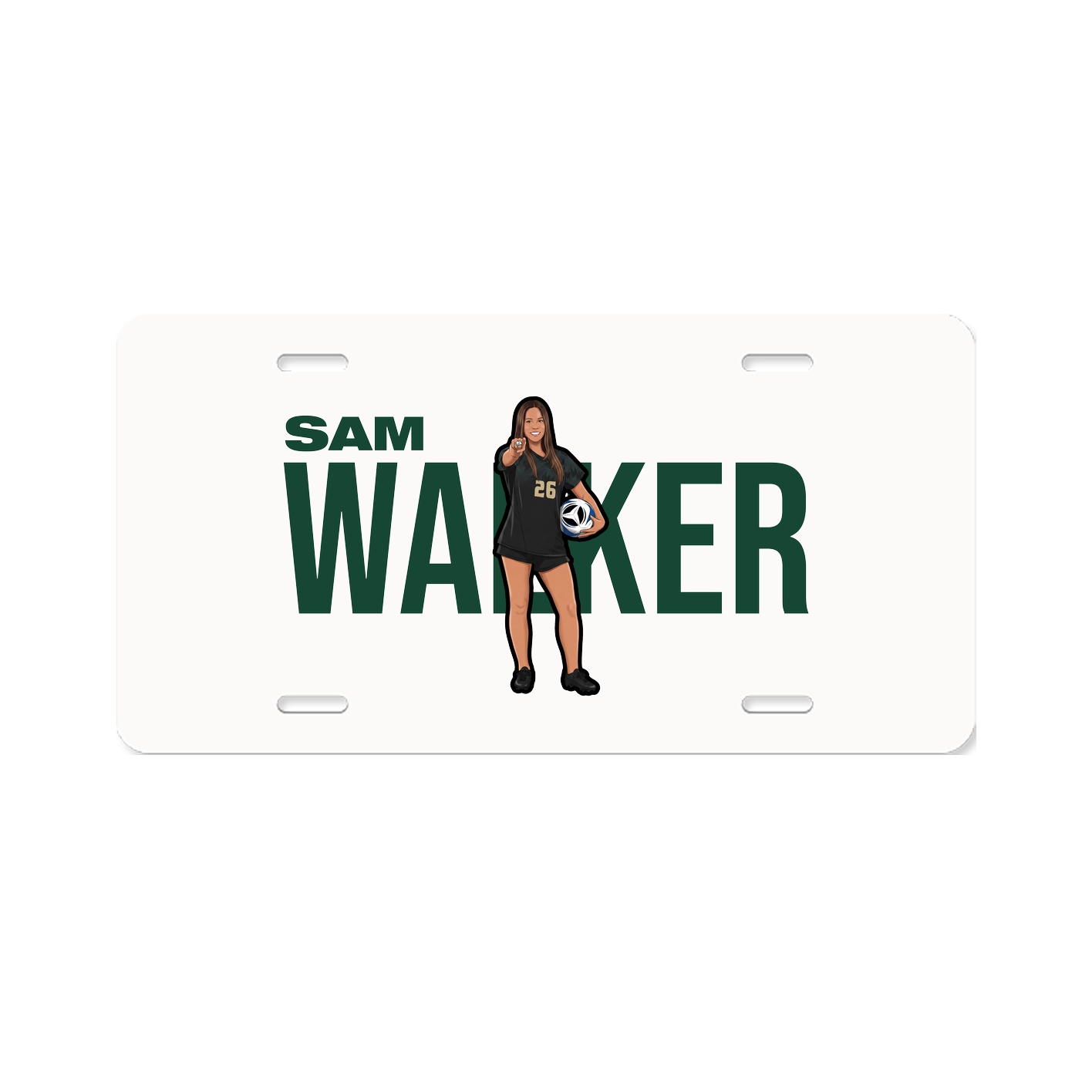 License Plate — Player Name in Classic