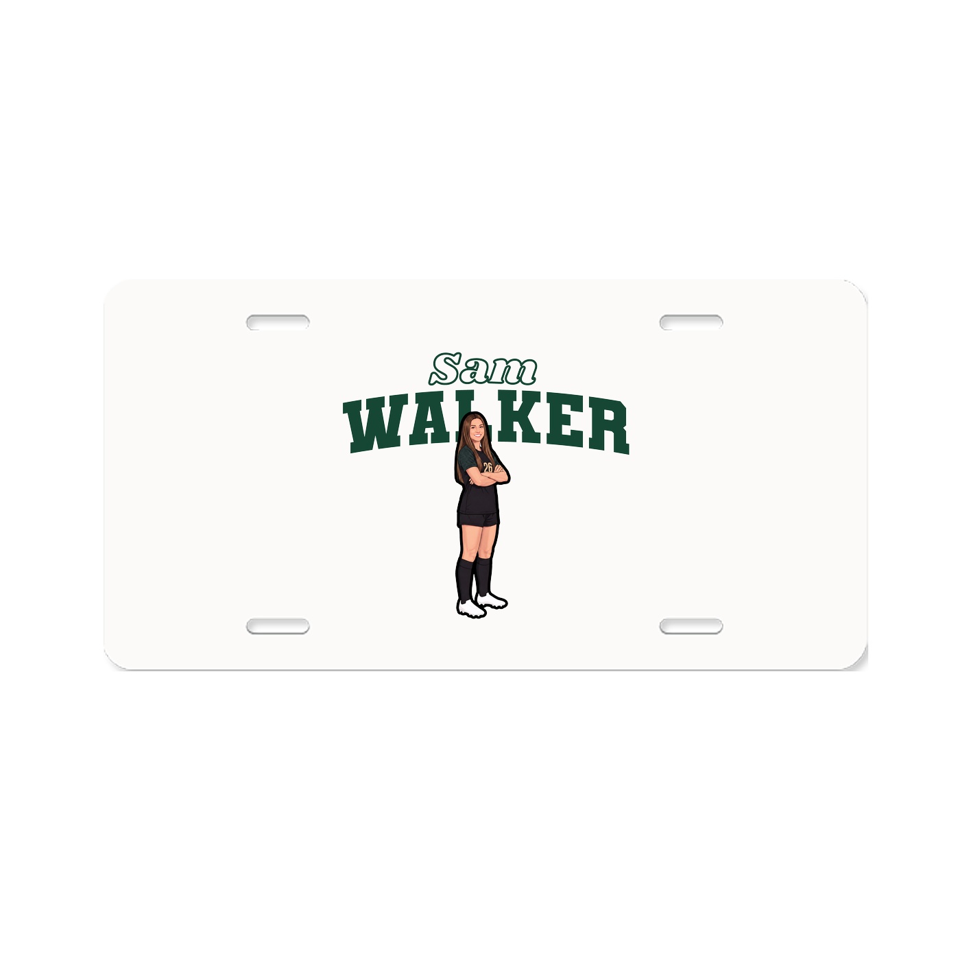 License Plate — Name Arch in Classic