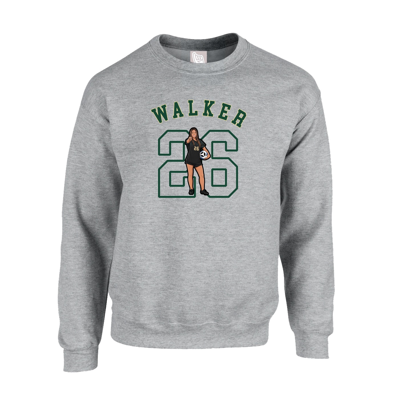 Fleece Crew — Shirsey Arch in Grey