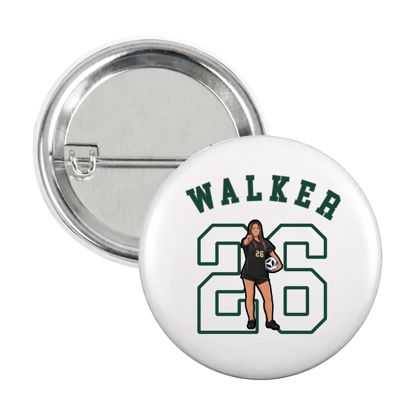 Game Day Button — Shirsey Arch in White