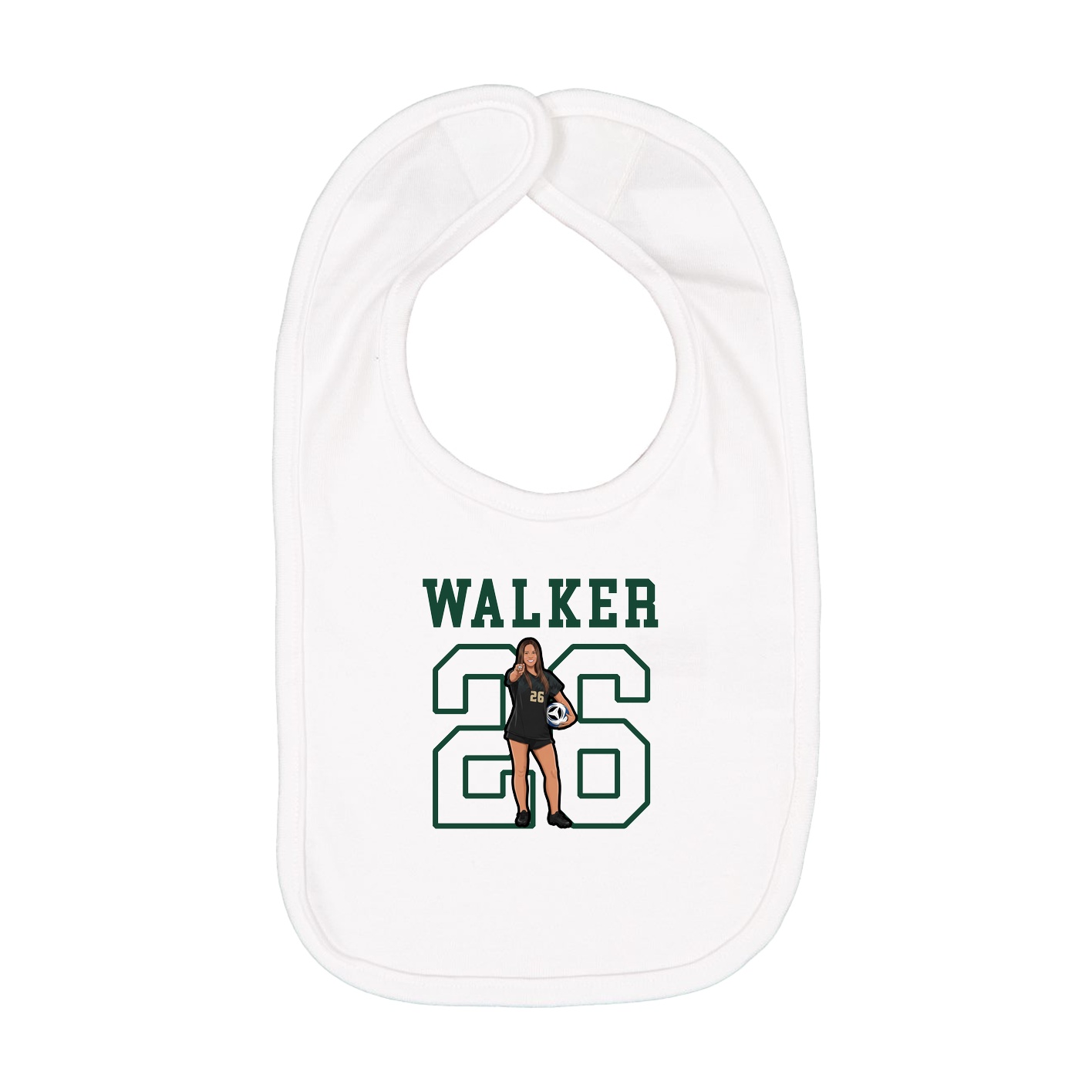 Infant Bib — Shirsey in White