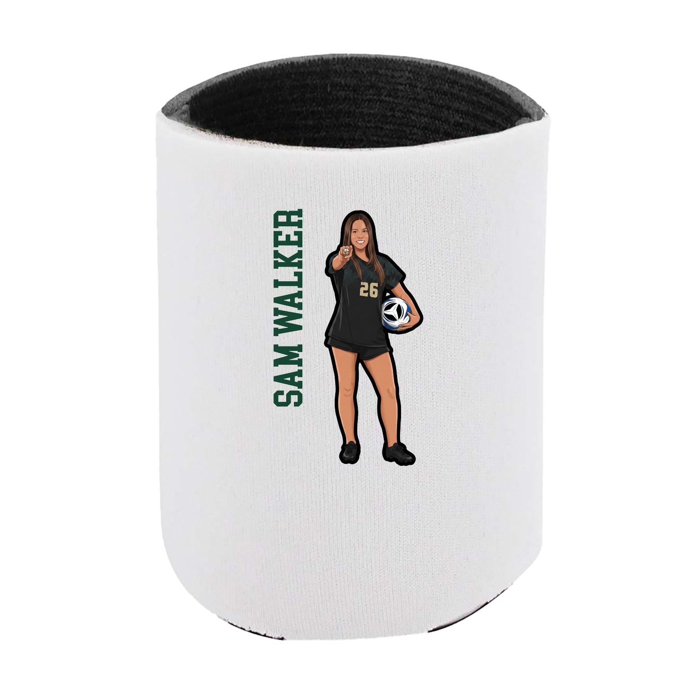 Can Holder — Name Vertical in White