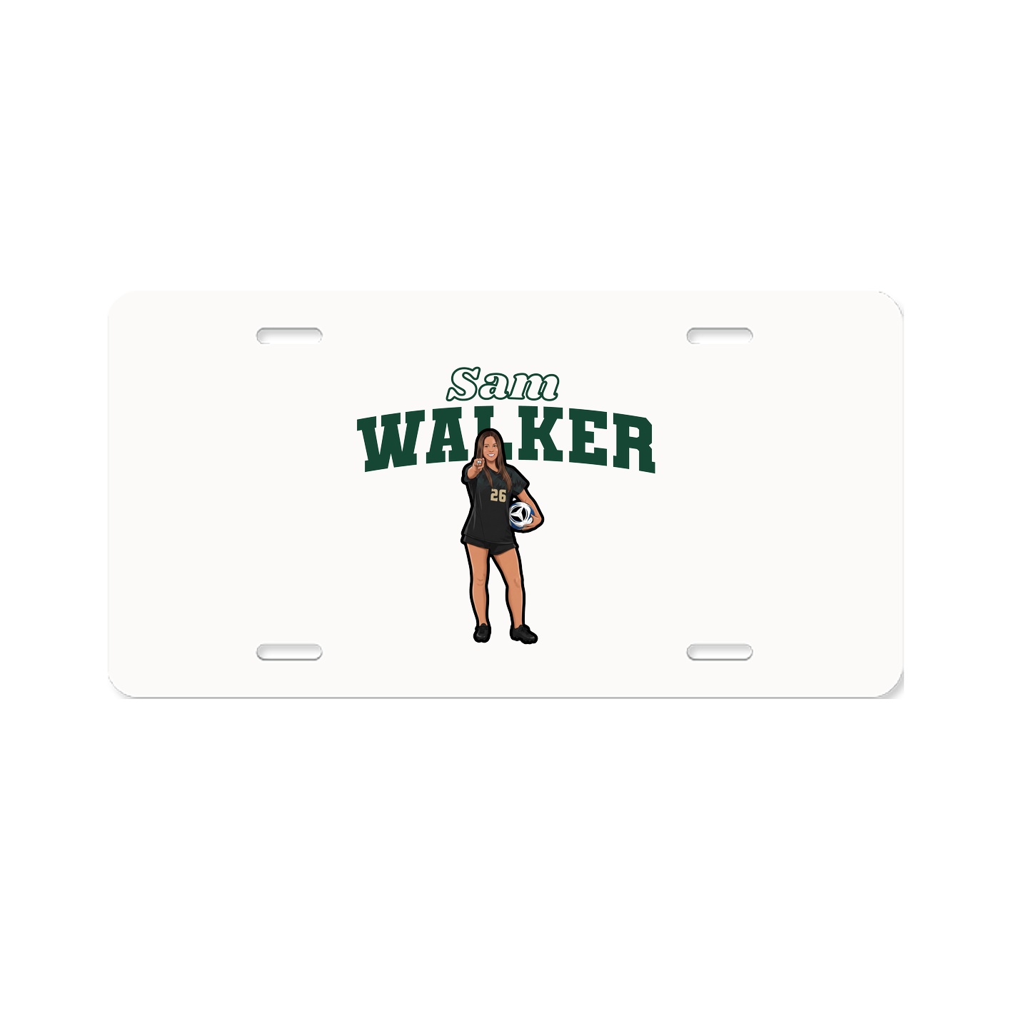 License Plate — Name Arch in Classic