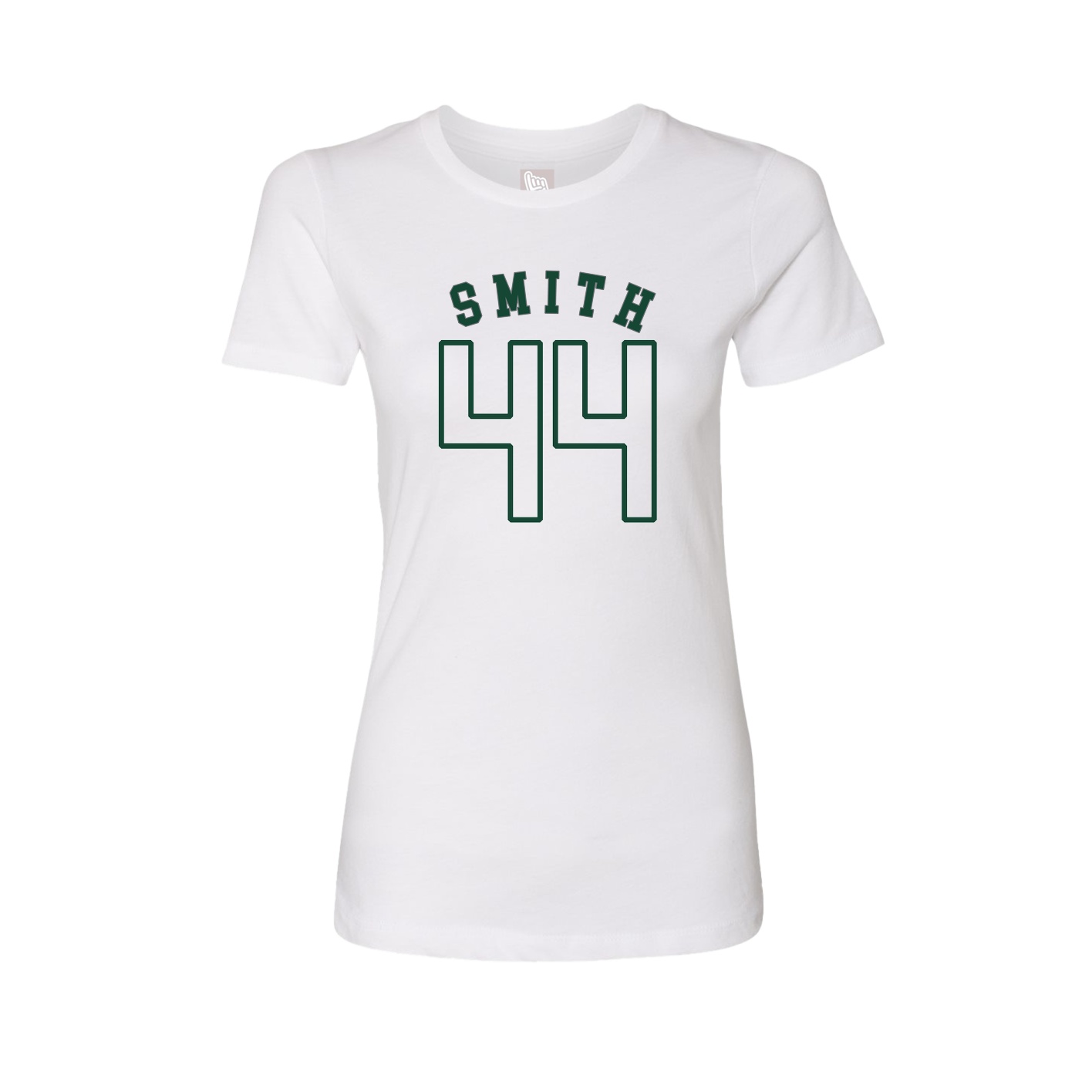 Fitted Women's Tee — Shirsey Arch in White