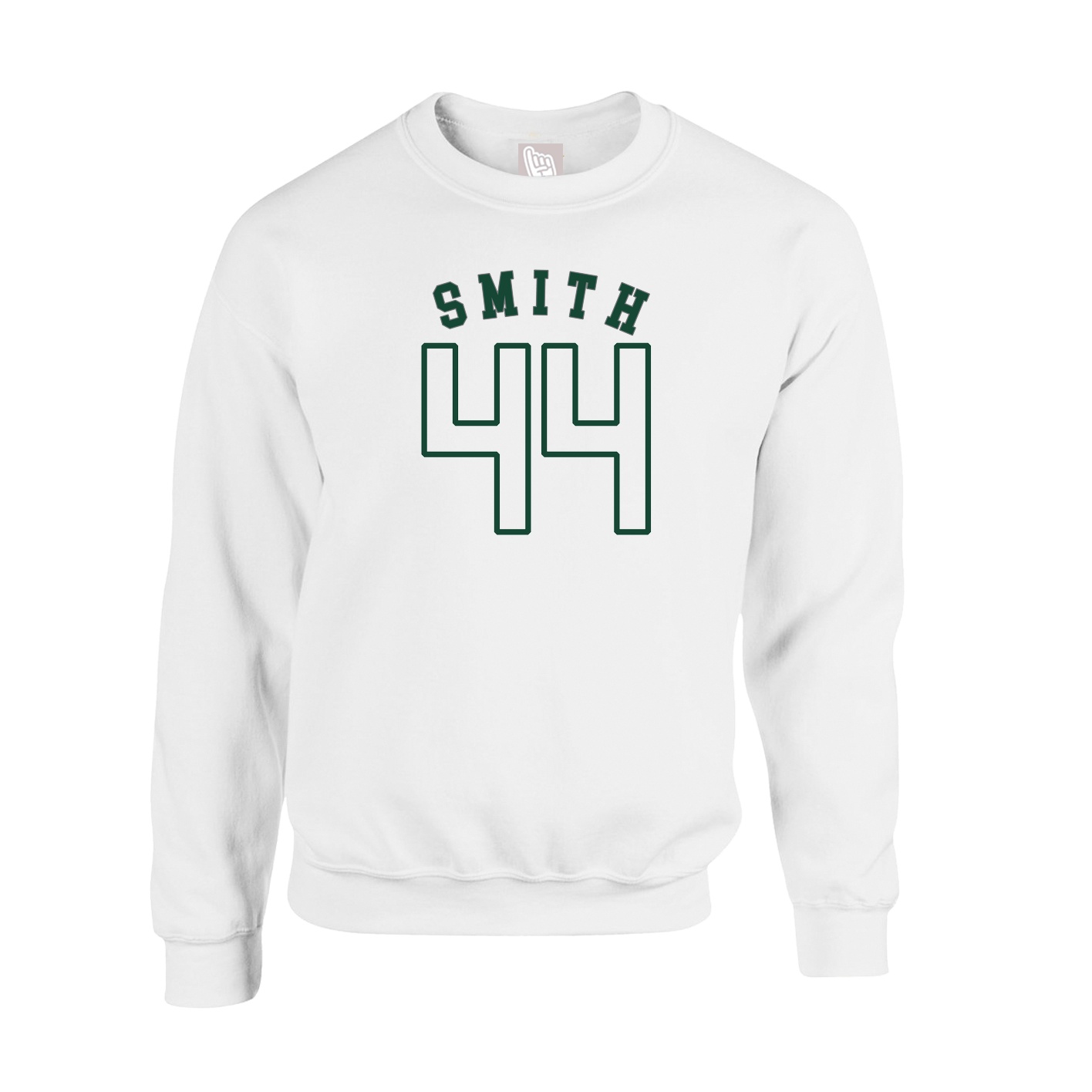 Fleece Crew — Shirsey Arch in White