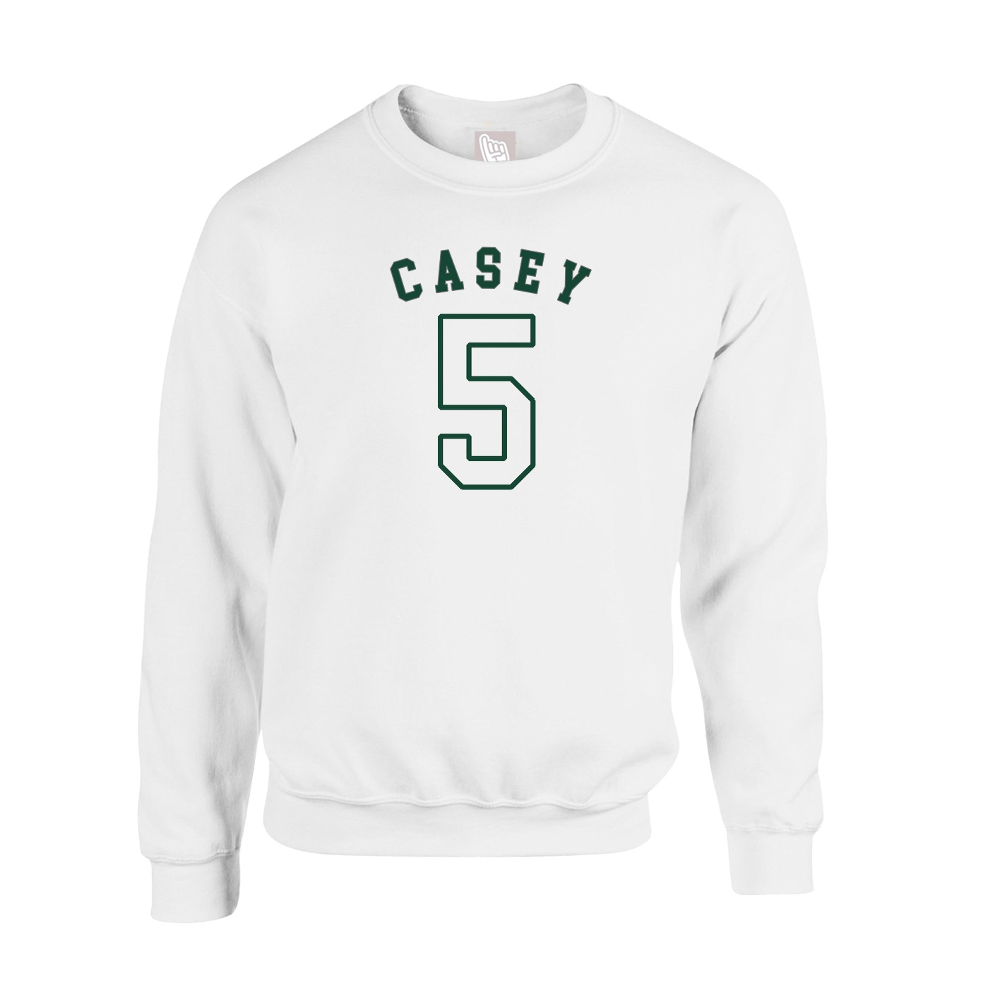 Fleece Crew — Shirsey Arch in White