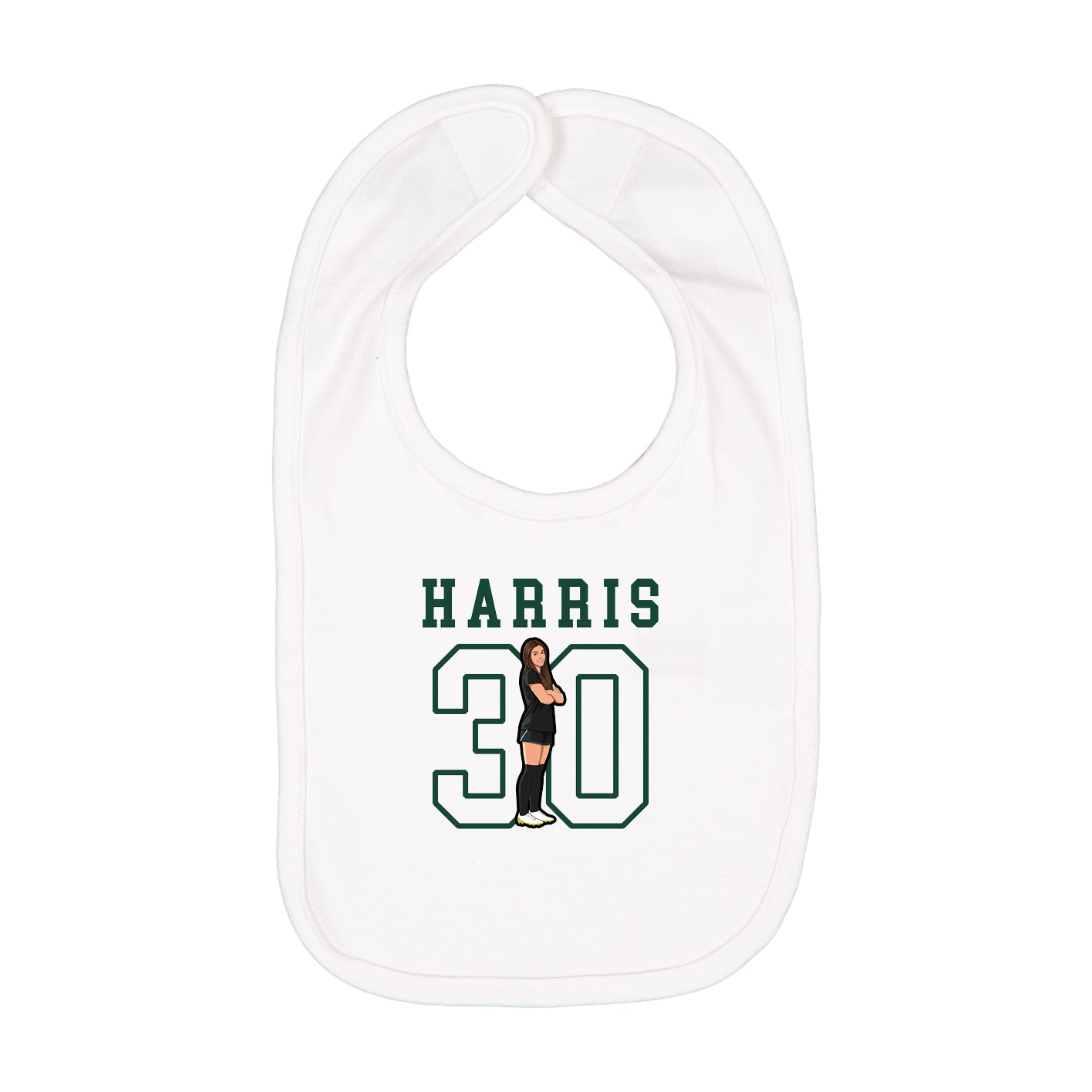 Infant Bib — Shirsey in White