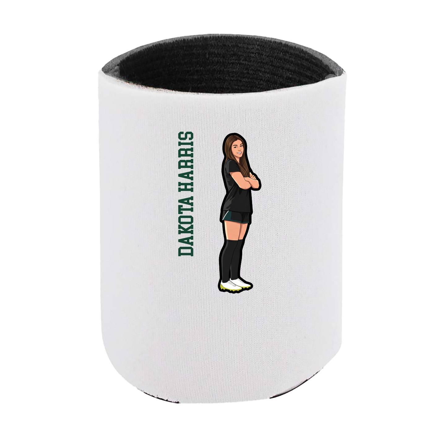Can Holder — Name Vertical in White