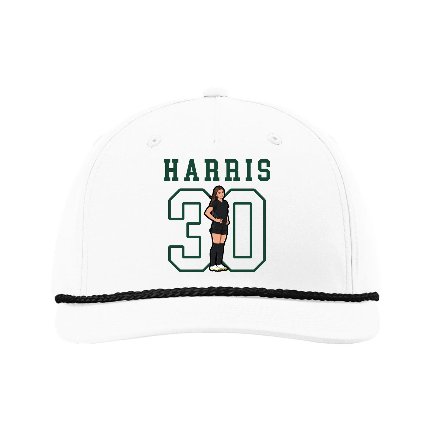 Five-Panel Classic Rope Cap — Shirsey in White