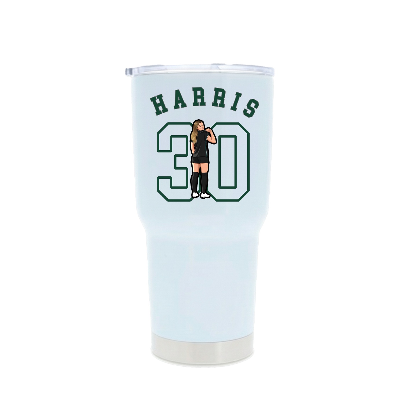 30oz Stainless Steel Tumbler — Shirsey Arch in White