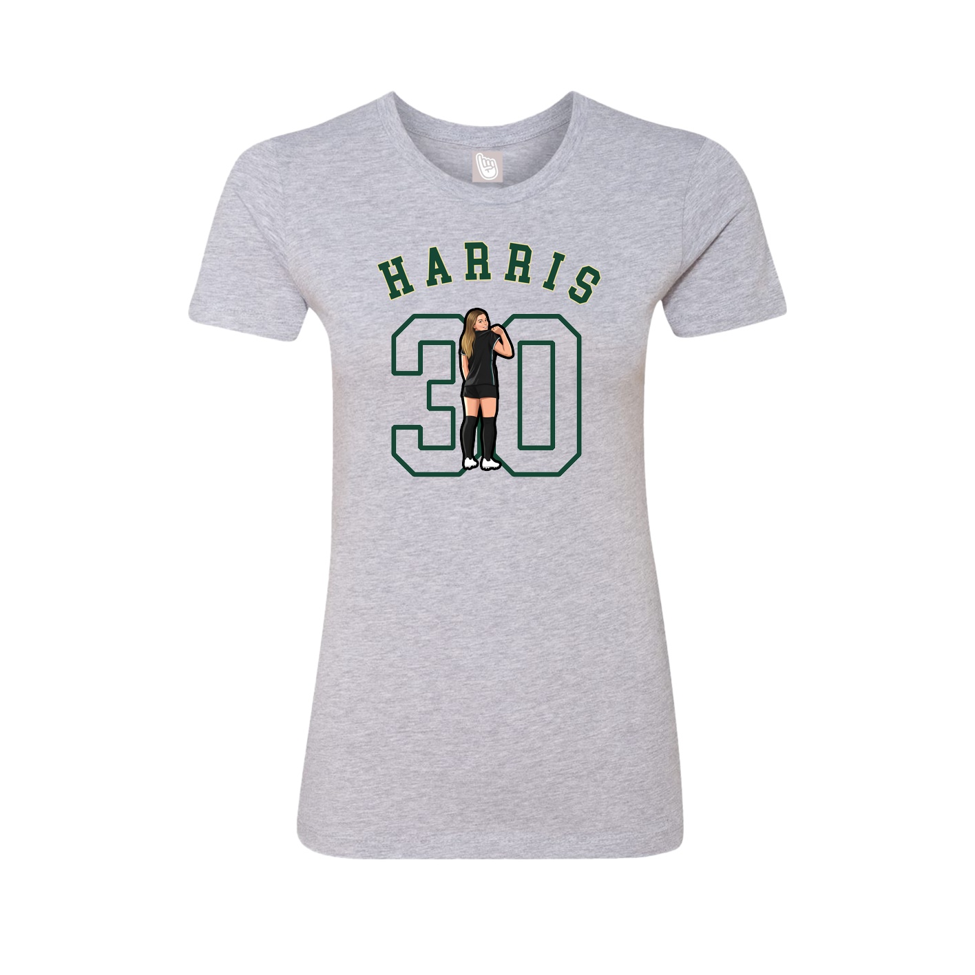 Fitted Women's Tee — Shirsey Arch in Grey