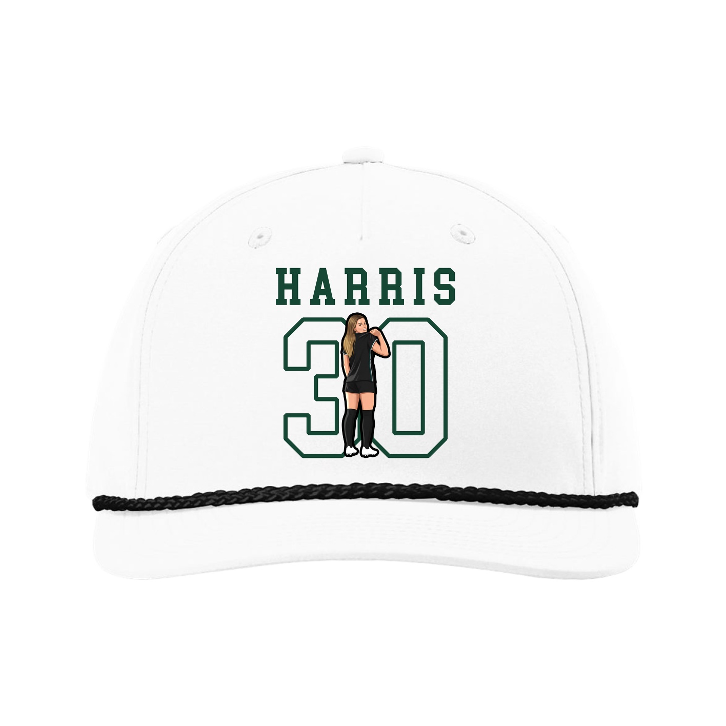Five-Panel Classic Rope Cap — Shirsey in White