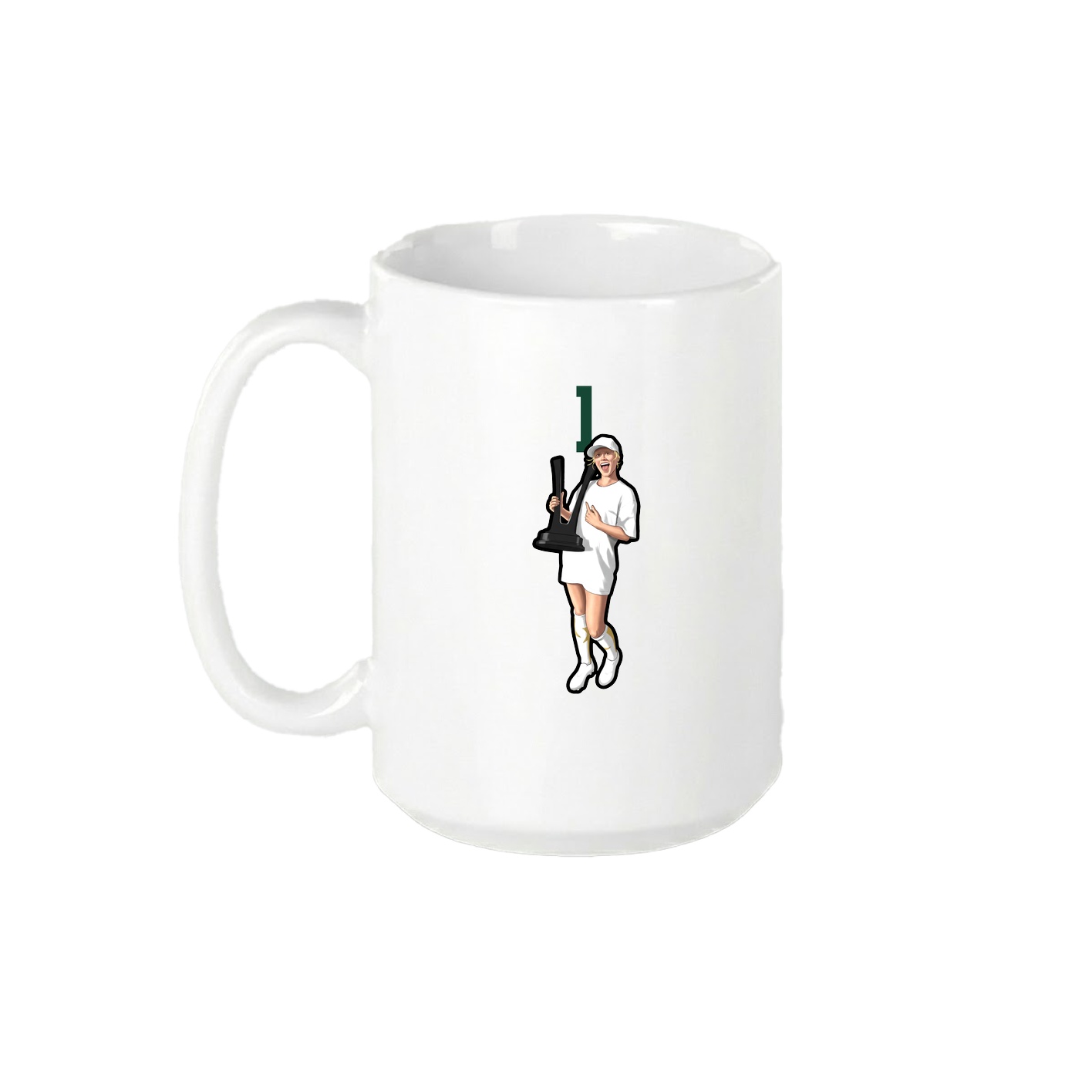 15oz Coffee Mug — Number Top in White