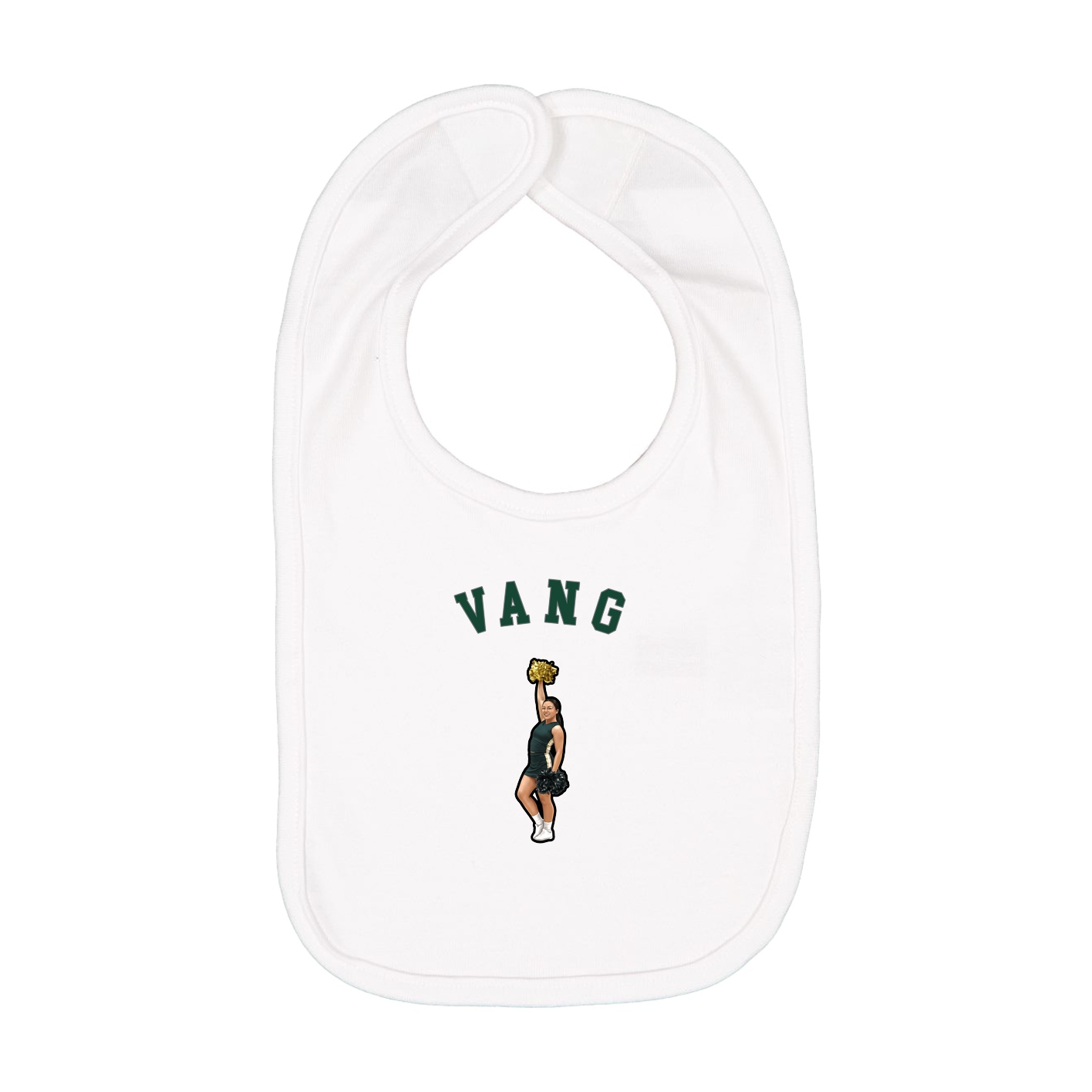 Infant Bib — Shirsey Arch in White