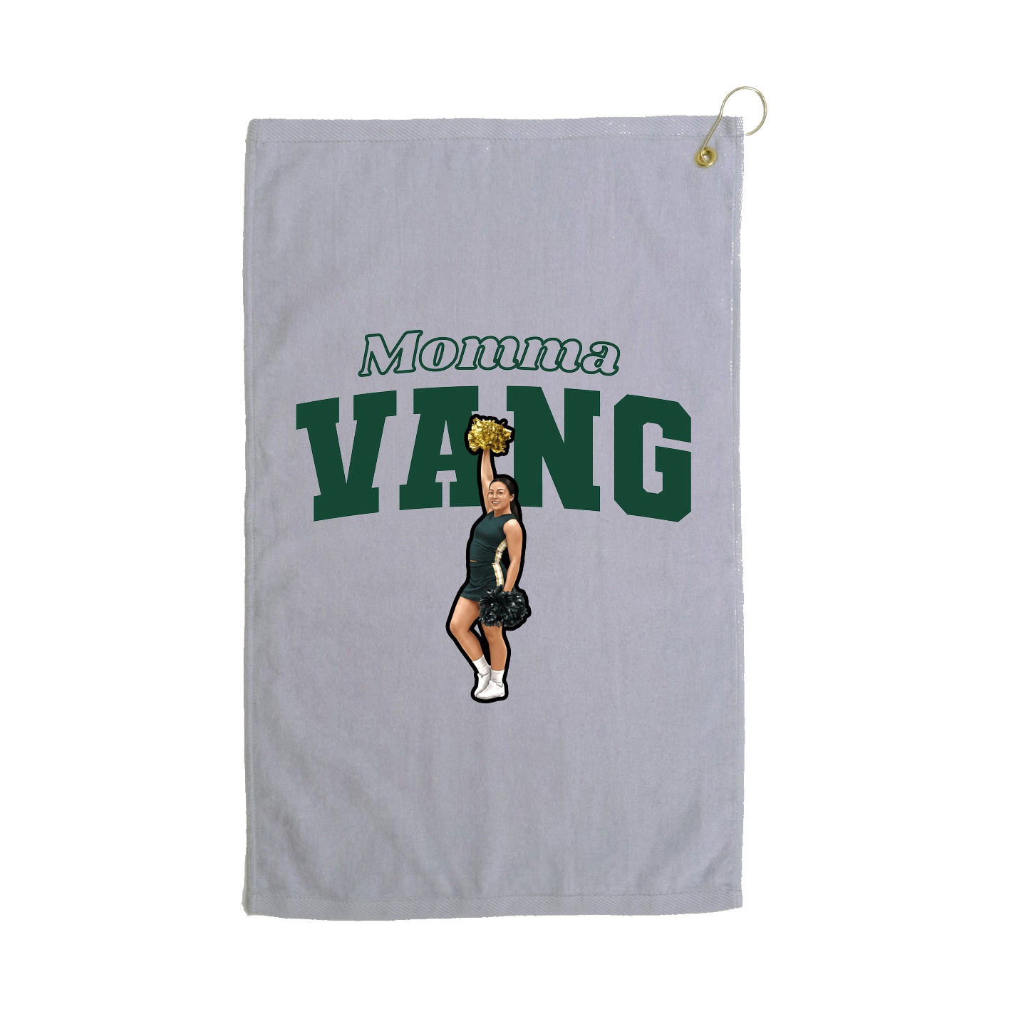 Golf Towel — Mothers Day Block in Grey