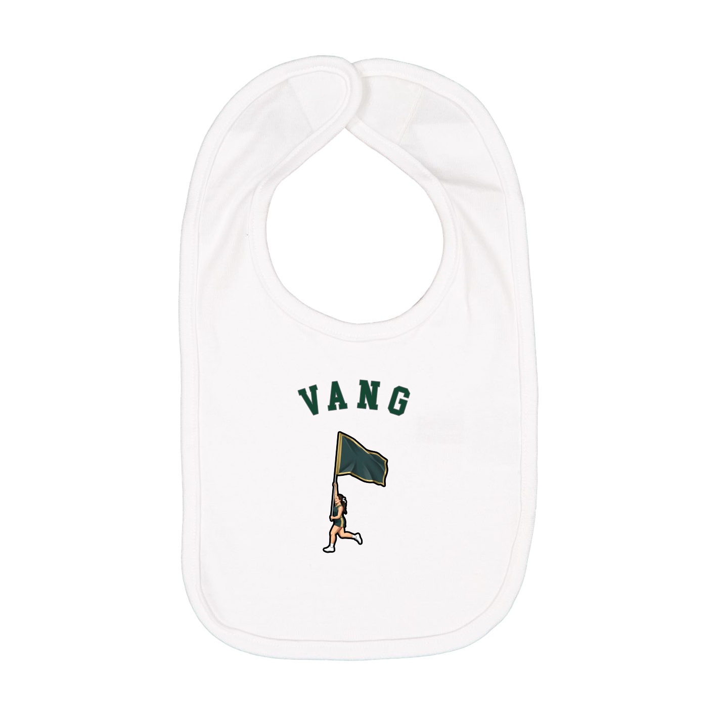 Infant Bib — Shirsey Arch in White