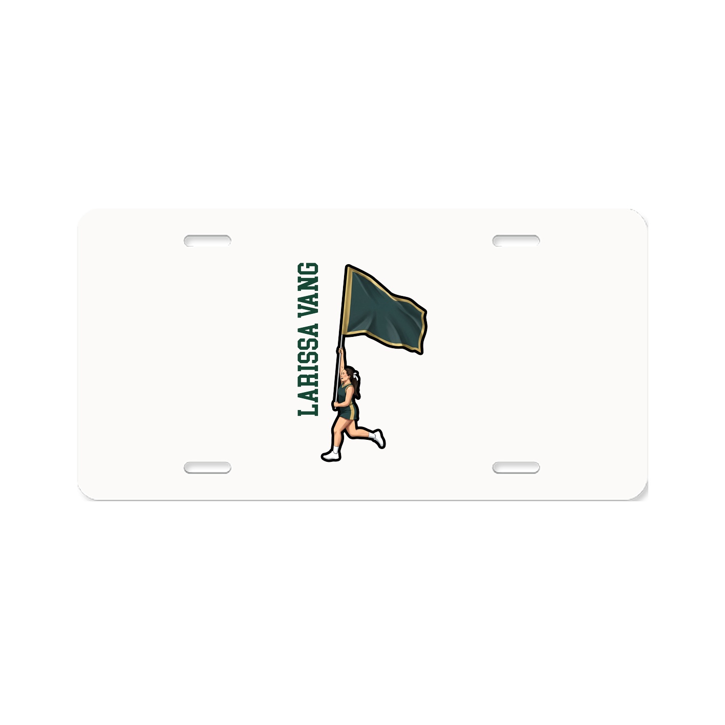 License Plate — Name Vertical in Classic