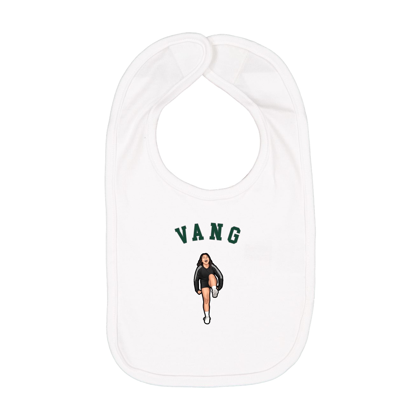 Infant Bib — Shirsey Arch in White