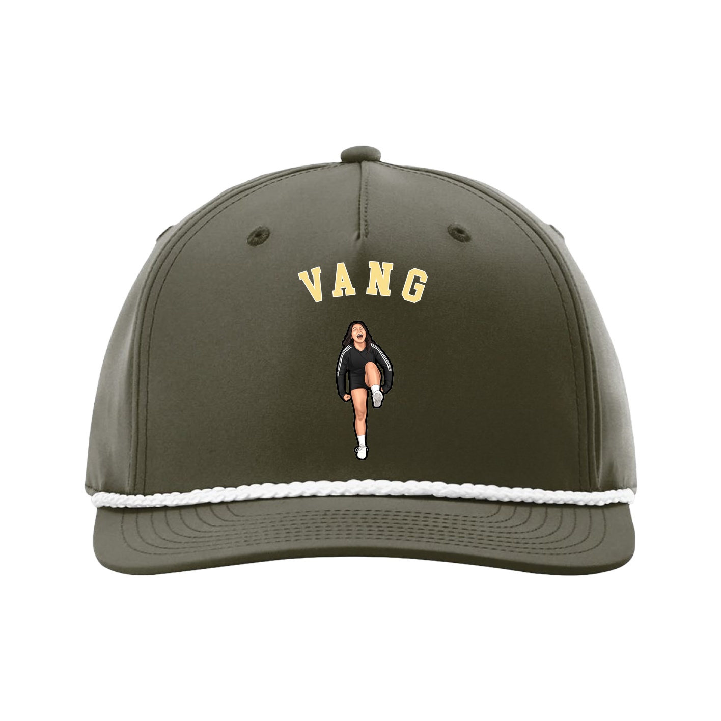 Five-Panel Classic Rope Cap — Shirsey Arch in Green