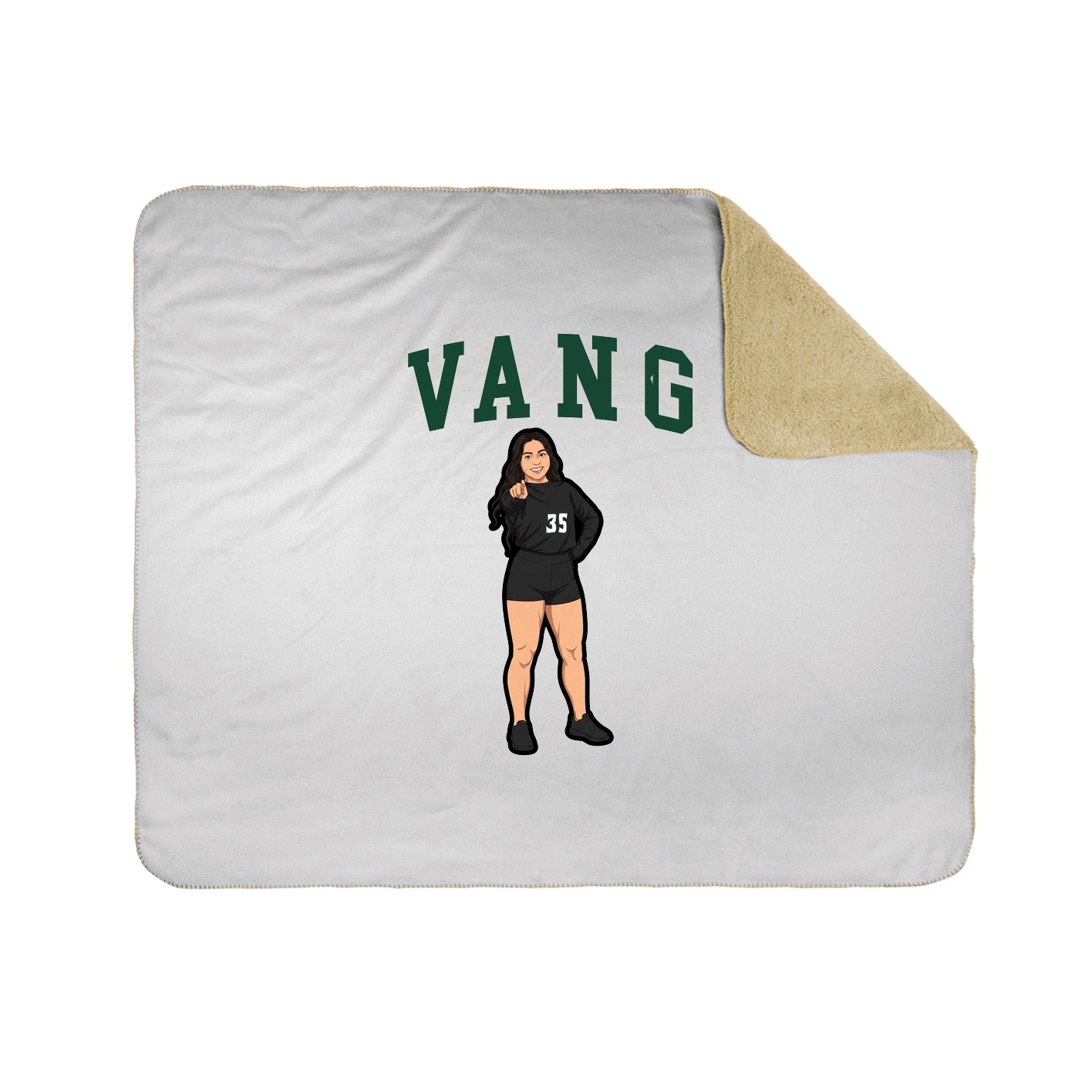 Throw Blanket — Shirsey in White