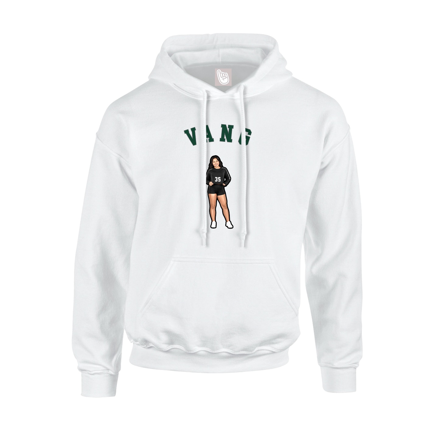 Youth Hoodie — Shirsey Arch in White