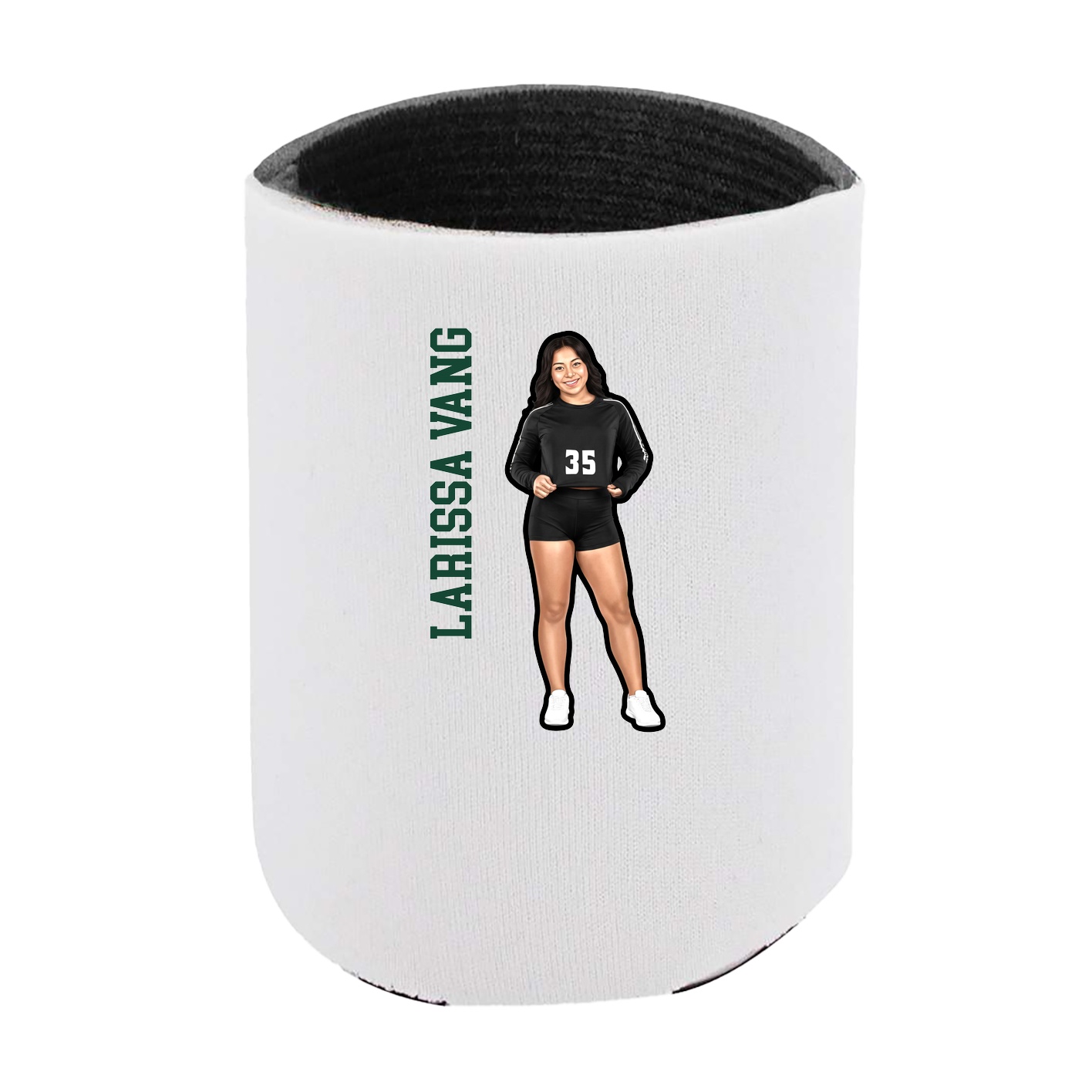 Can Holder — Name Vertical in White