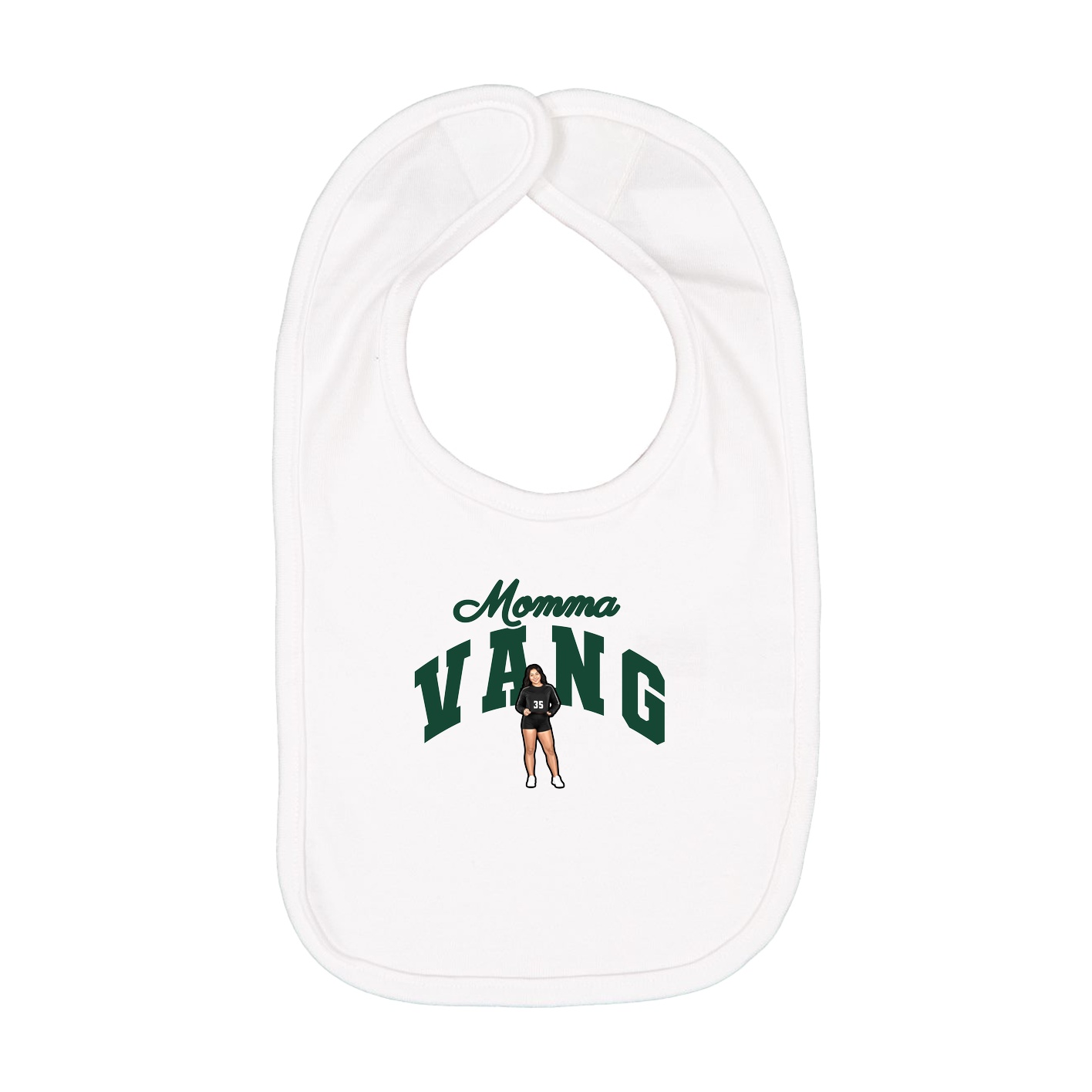 Infant Bib — Mothers Day Arch in White