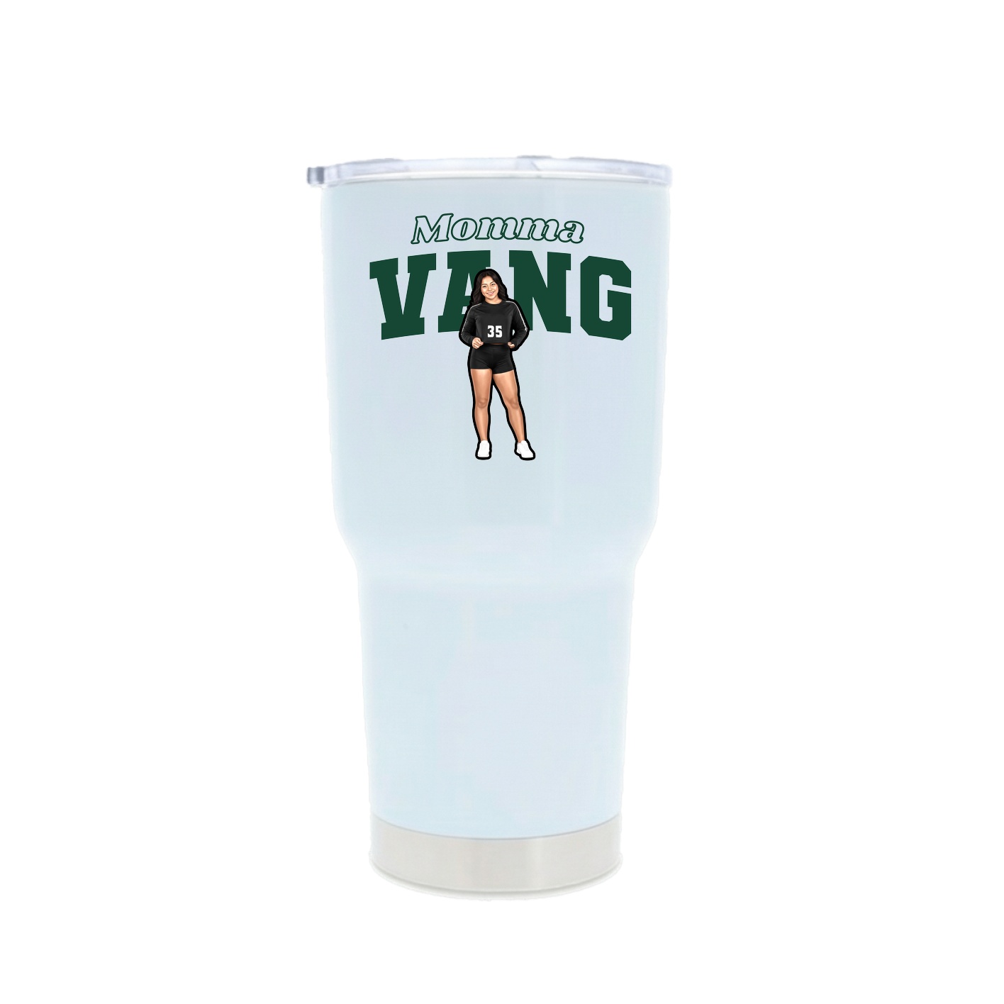 30oz Stainless Steel Tumbler — Mothers Day Block in White