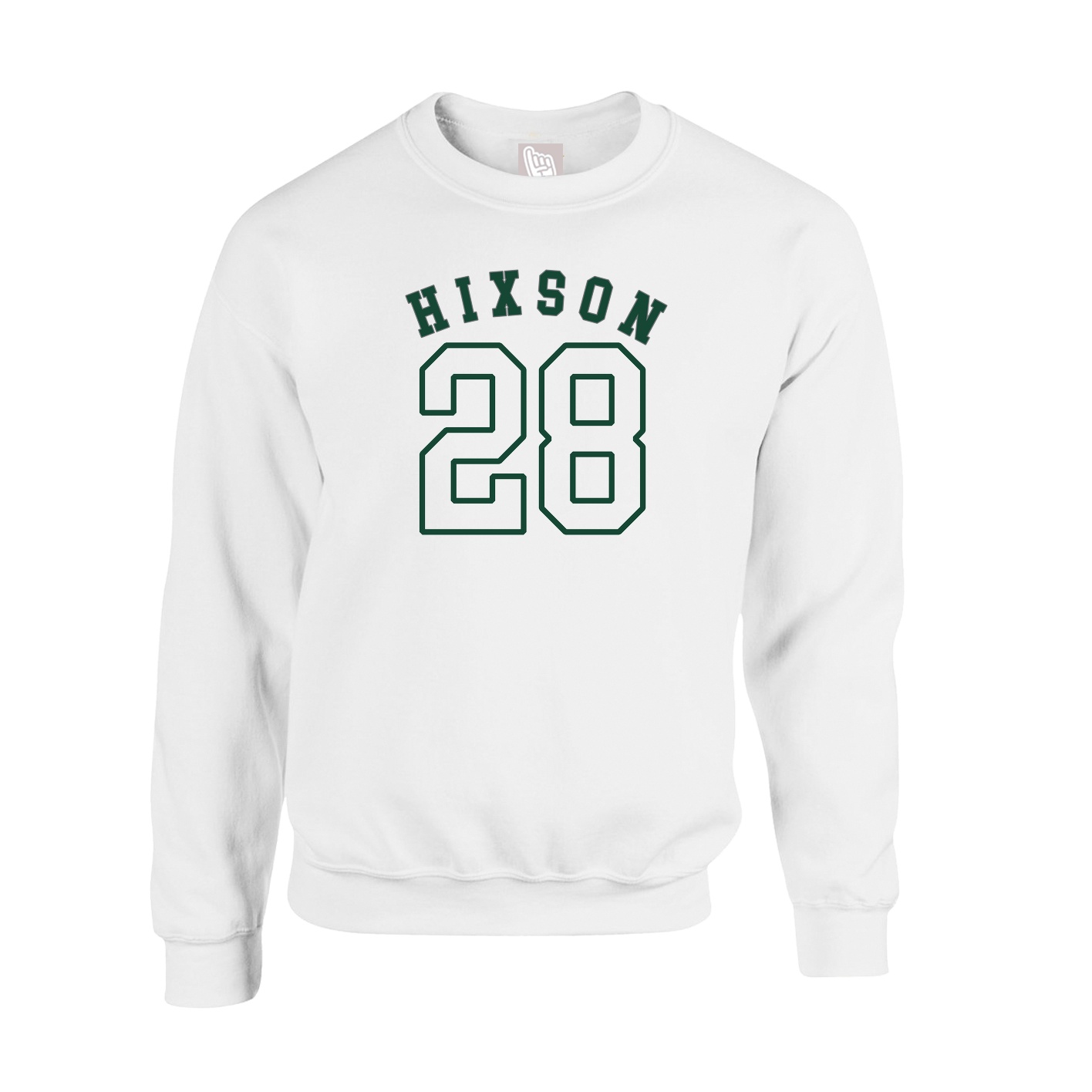 Fleece Crew — Shirsey Arch in White